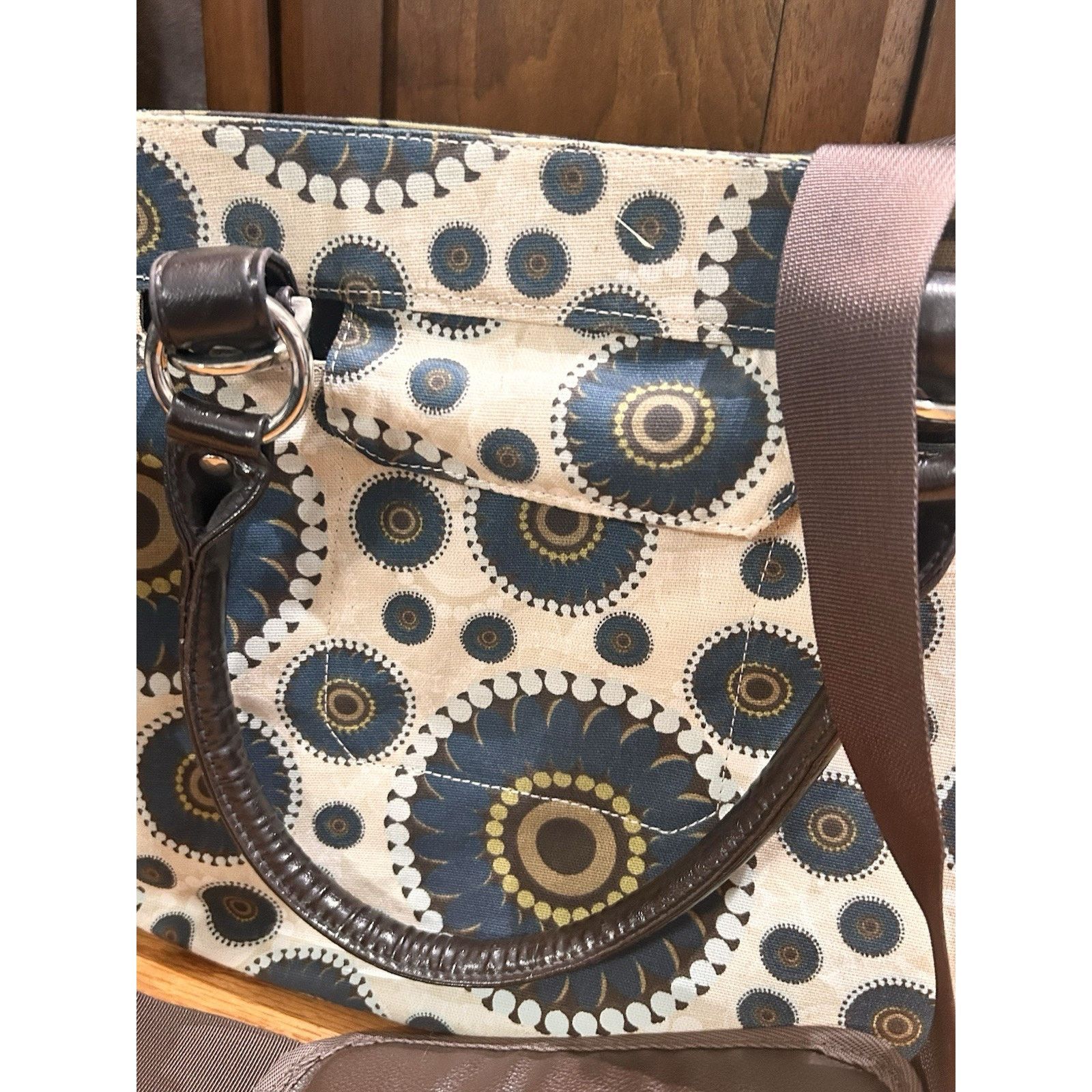 Other Luvali Convertibles Computer Bag Or Purse Cream Blue Brown Size ONE SIZE - 2 Thumbnail