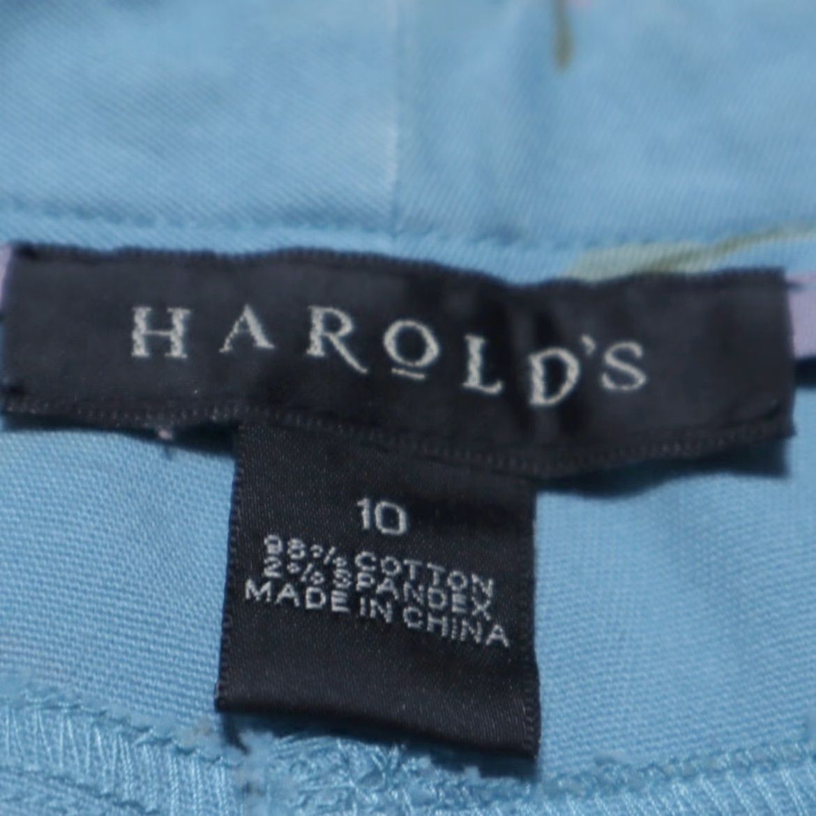Vintage Harold's High Rise Straight Leg Canvas Jeans Blue Floral Women's 10 Size 32" / US 10 / IT 46 - 5 Thumbnail