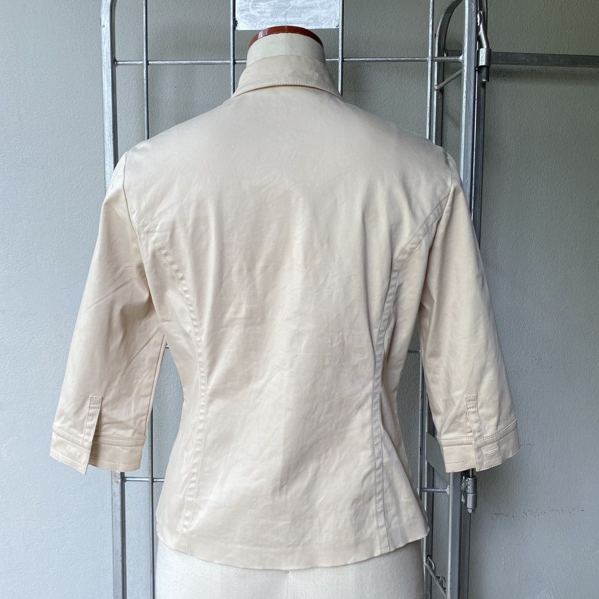 Courreges Courreges Gold Collared Fitted Shirt Size L / US 10 / IT 46 - 3 Thumbnail