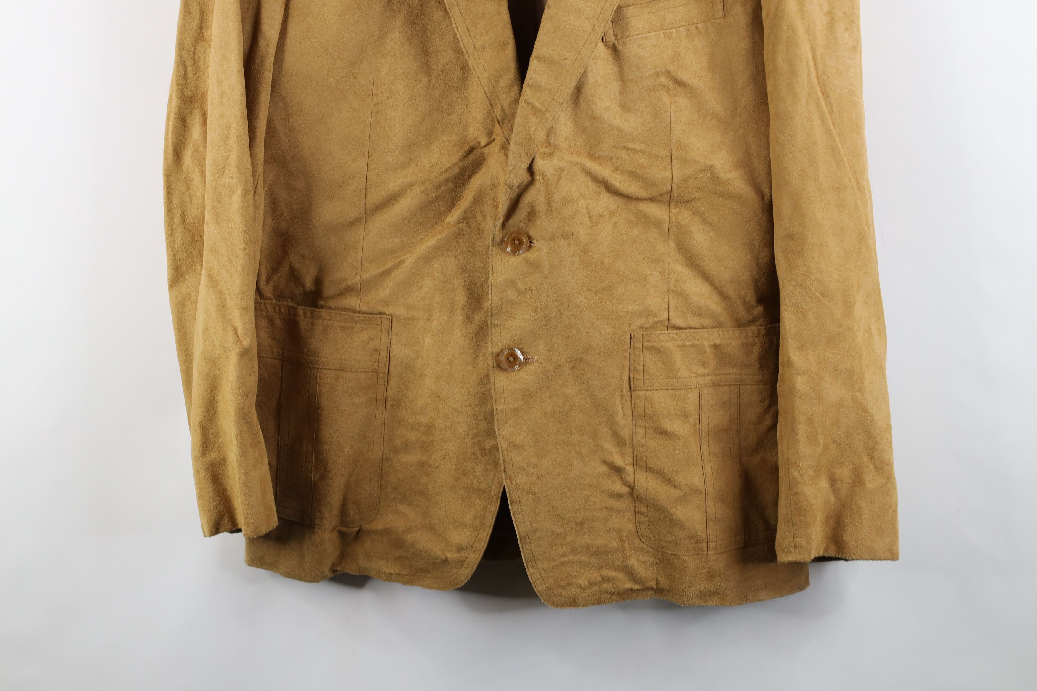 Vintage Vintage 70s 80s Streetwear Leather Blazer Suit Coat Jacket Size US L / EU 52-54 / 3 - 3 Thumbnail