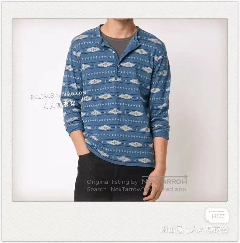 RRL Ralph Lauren RRL Ralph Lauren Old style blue dyed Henry Size US M / EU 48-50 / 2 - 2 Thumbnail