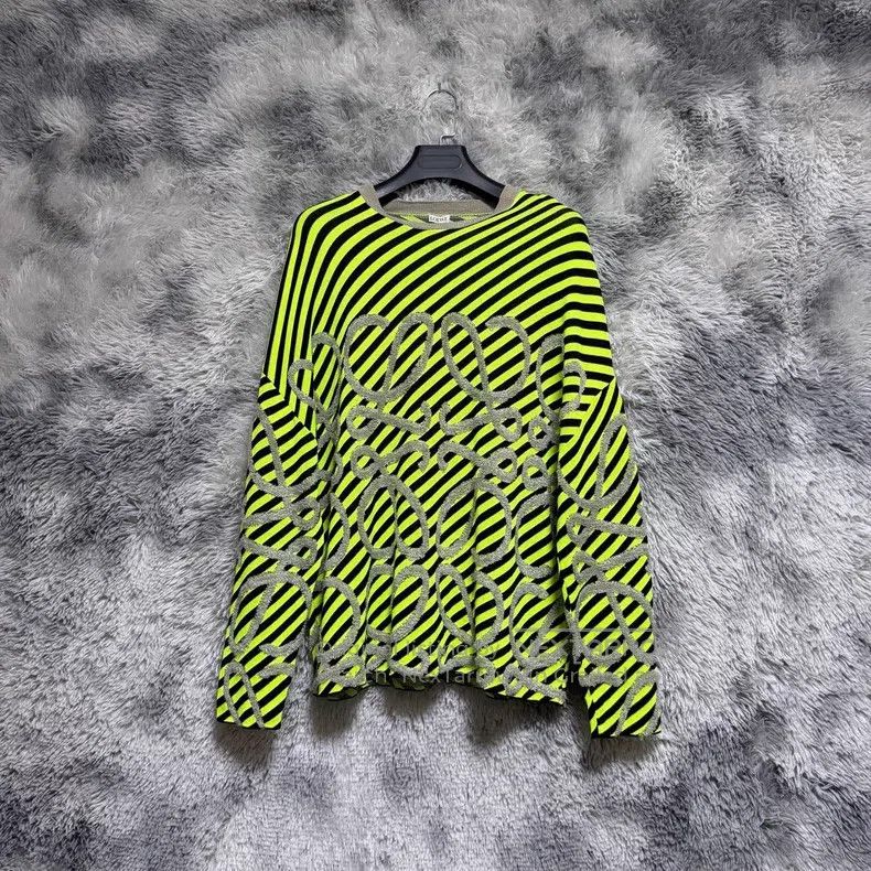 Loewe Loewe Green Full Print Logo Sweater Size L / US 10 / IT 46 - 1 Thumbnail