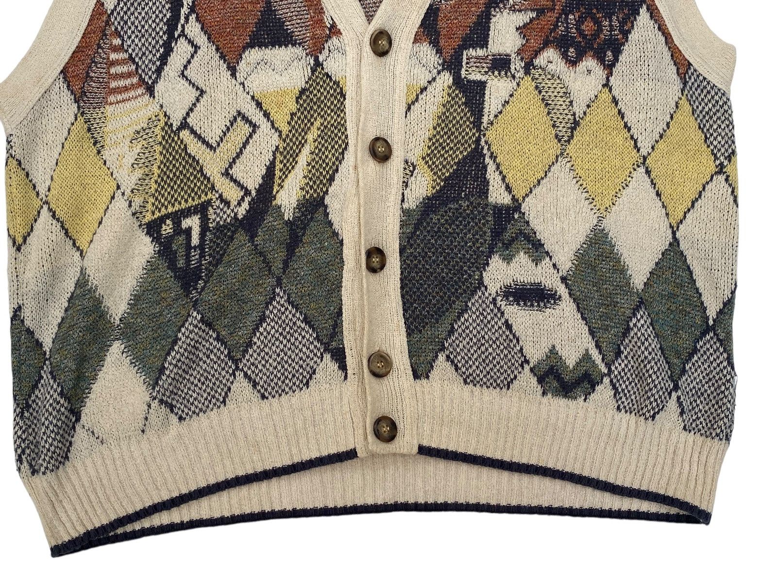 Vintage Vtg Lago Sweater Button Up Size L / US 10 / IT 46 - 5 Thumbnail