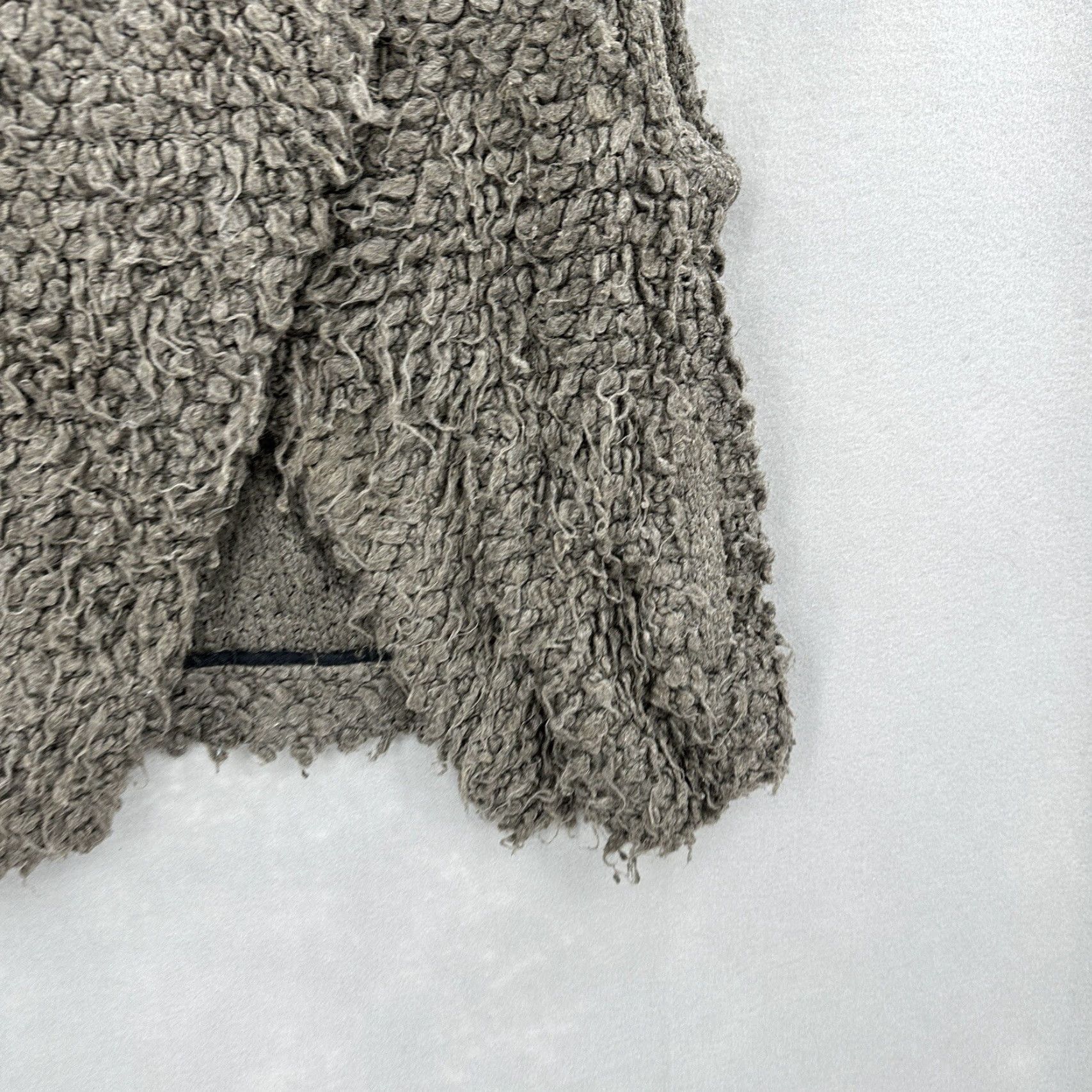 Iro IRO Vest Women's Medium 42 Catleen Chunky Teddy Bear Snap Taupe Boho Cottage Size M / US 6-8 / IT 42-44 - 2 Thumbnail