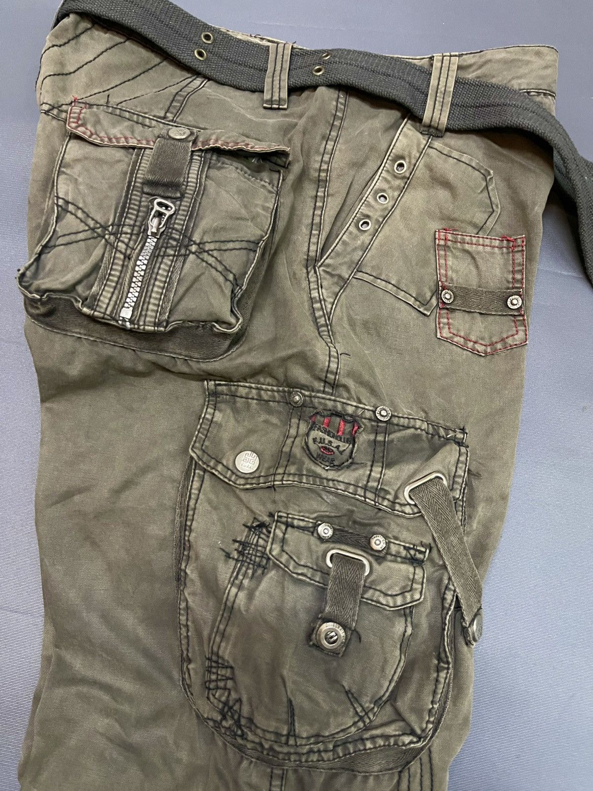 FUSAI MULTIPOCKET GREEN ARMY CARGO PANT