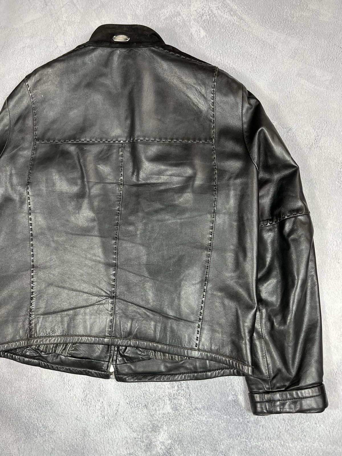 Vintage Vintage 90s Leather zip Jacket biker streetwear style Size US M / EU 48-50 / 2 - 13 Thumbnail