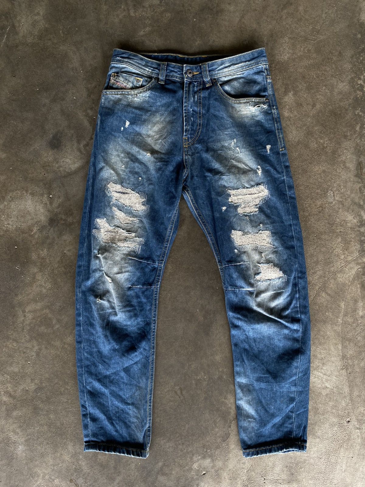 Diesel DIESEL RIPED DENIM PANTS Size 27" / US 4 / IT 40 - 1 Thumbnail