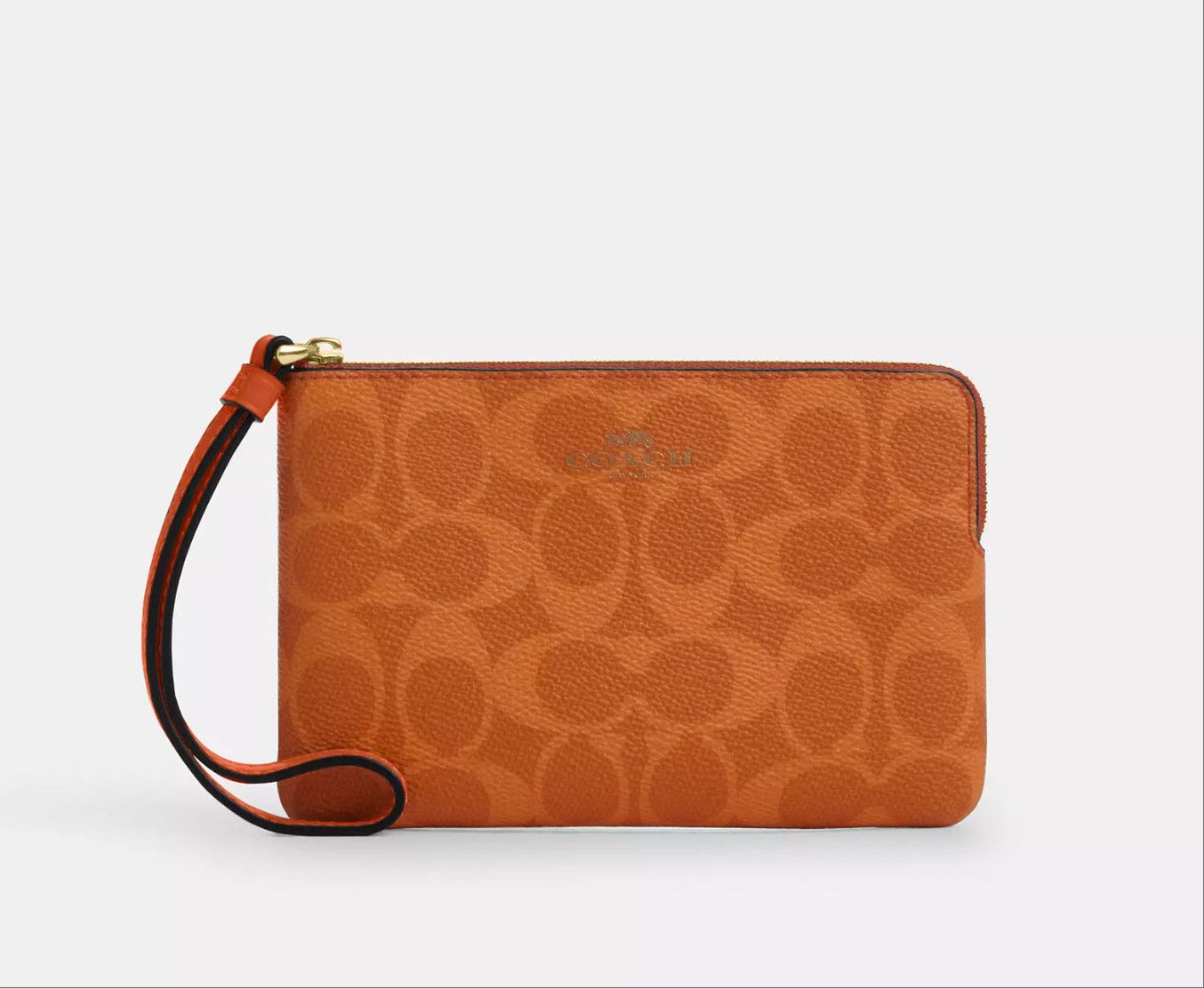 Coach Corner Zip Wristlet In Signature Canvas CAQ75 Size ONE SIZE - 5 Thumbnail