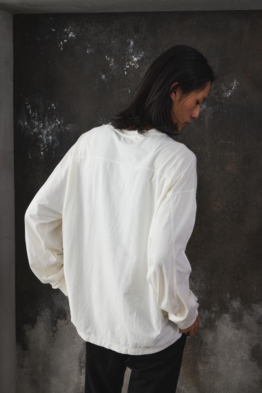 YOKE YOKE Cotton Long Sleeve T-Shirt Off White Size US L / EU 52-54 / 3 - 4 Thumbnail