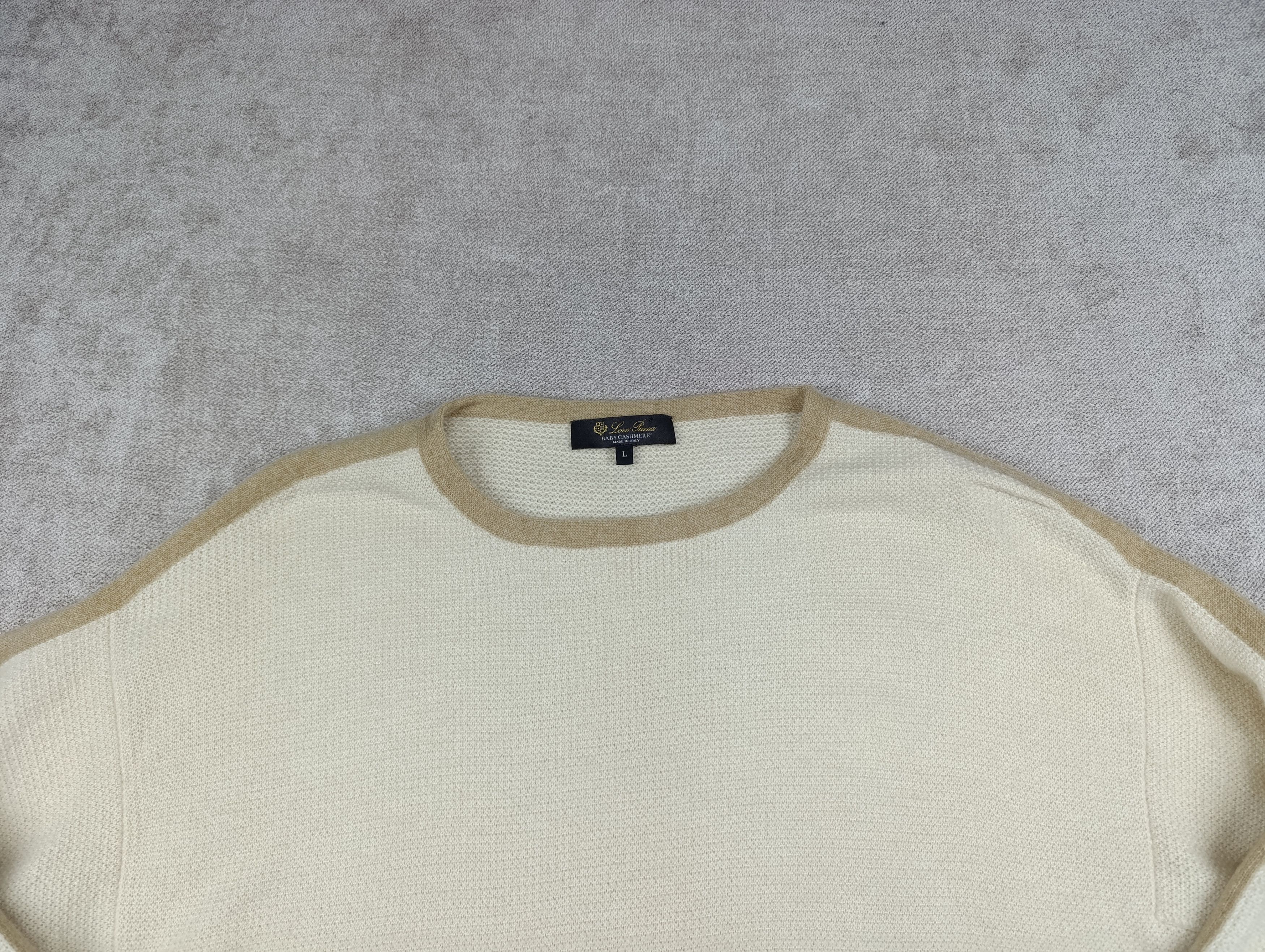 Loro Piana LORO PIANA BABY CASHMERE WOMENS PULLOVER SWEATER Size L / US 10 / IT 46 - 4 Thumbnail