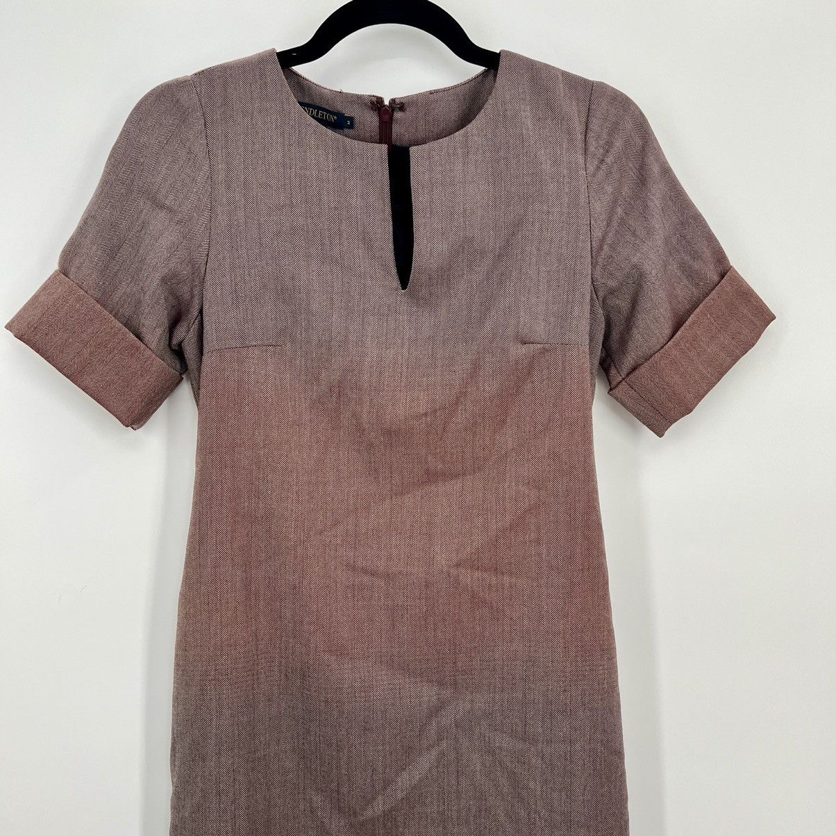 Pendleton Pendleton Ombre Virgin Wool Business Mini Dress Herringbone Size XS / US 0-2 / IT 36-38 - 2 Thumbnail