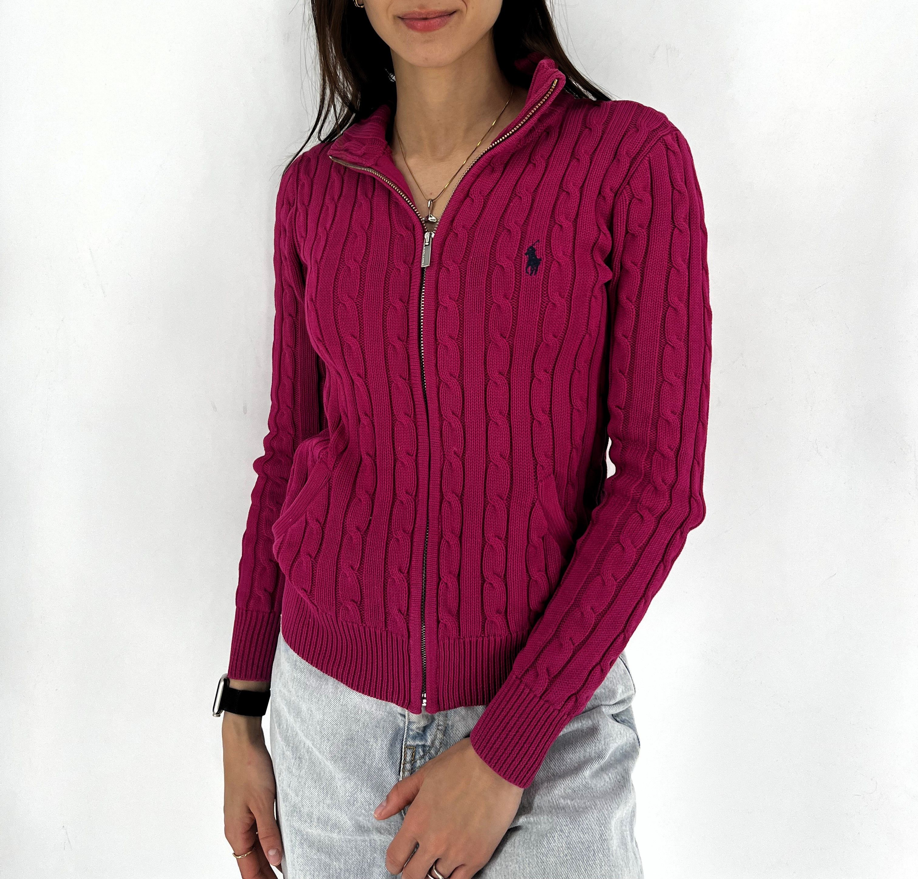 Polo Ralph Lauren Vintage Polo By Ralph Lauren Cable Knit Zip Sweater Size S / US 4 / IT 40 - 2 Thumbnail