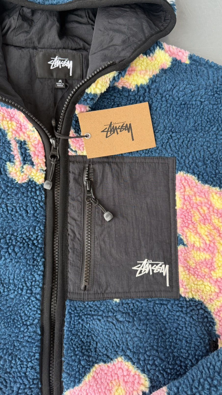 Stussy Stussy Floral Sherpa Hood Jacket Size US M / EU 48-50 / 2 - 2 Thumbnail