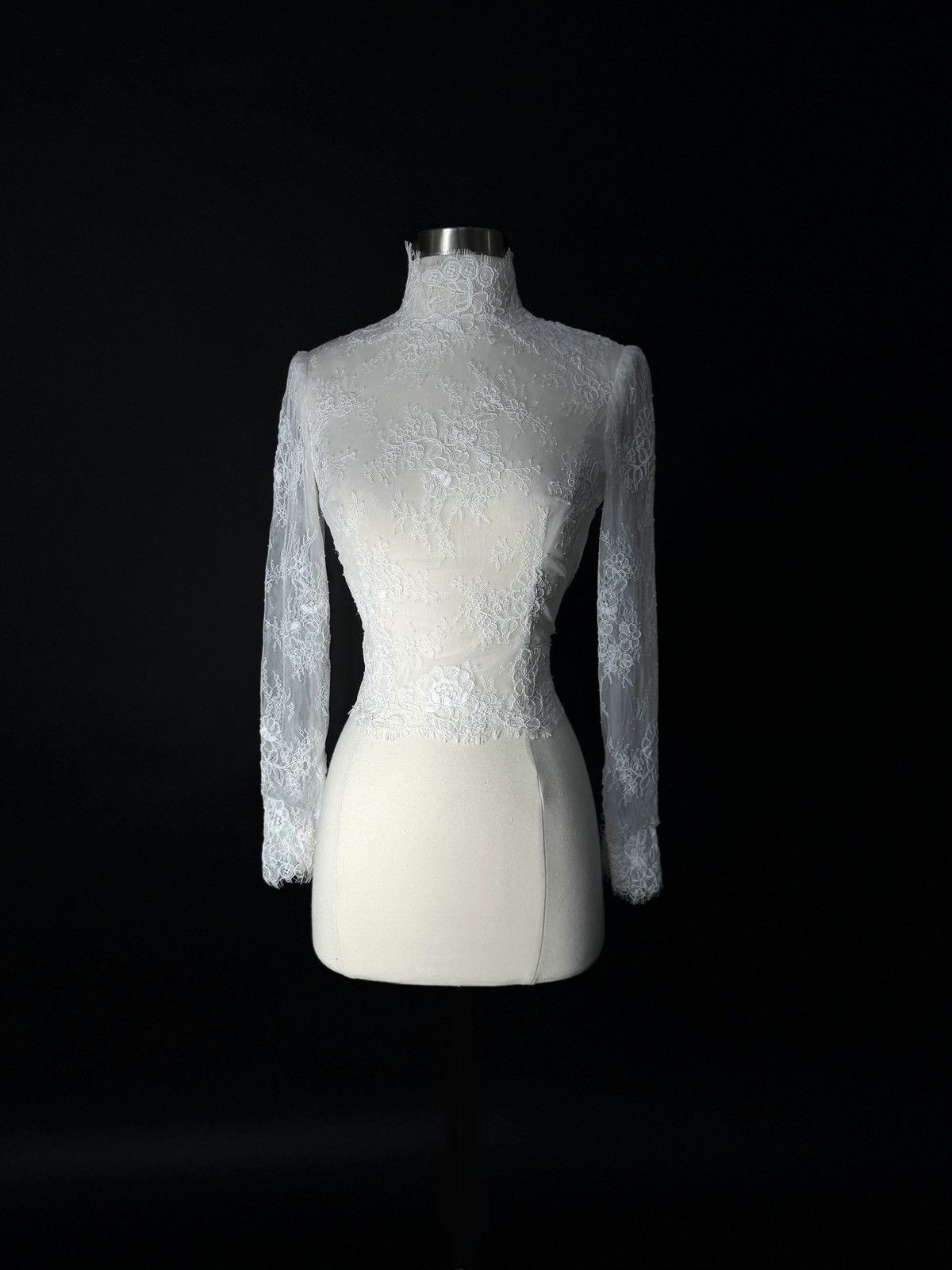 Other Preloved US 2 Anna Augusta French Corded Lace Bridal Top Size XS / US 0-2 / IT 36-38 - 1 Thumbnail
