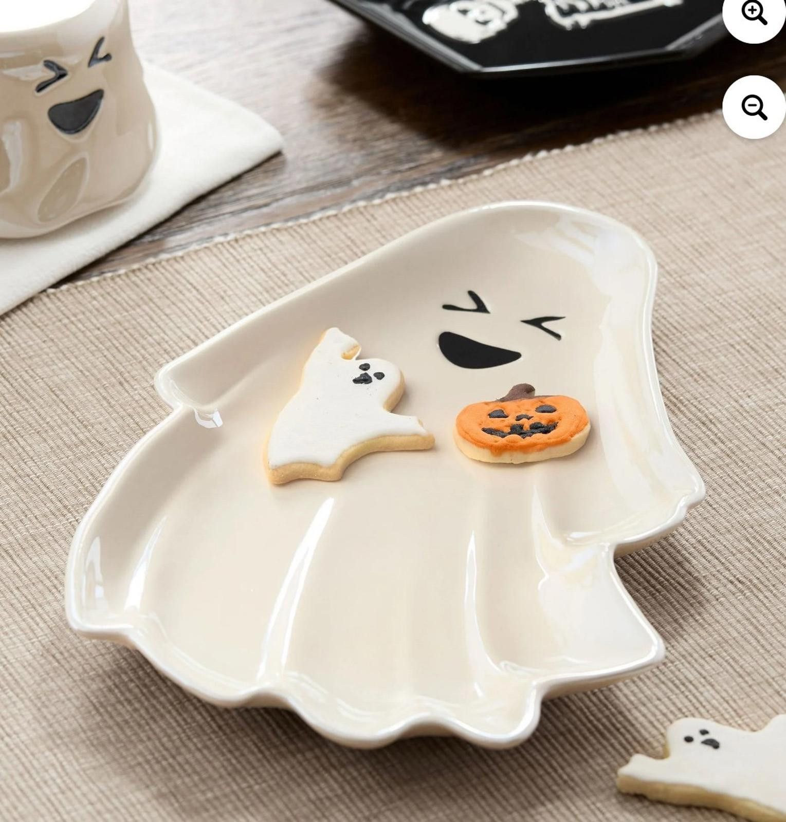 Designer Ghost Platter approximately 12” x 7” Food safe / display use Size ONE SIZE - 1 Thumbnail