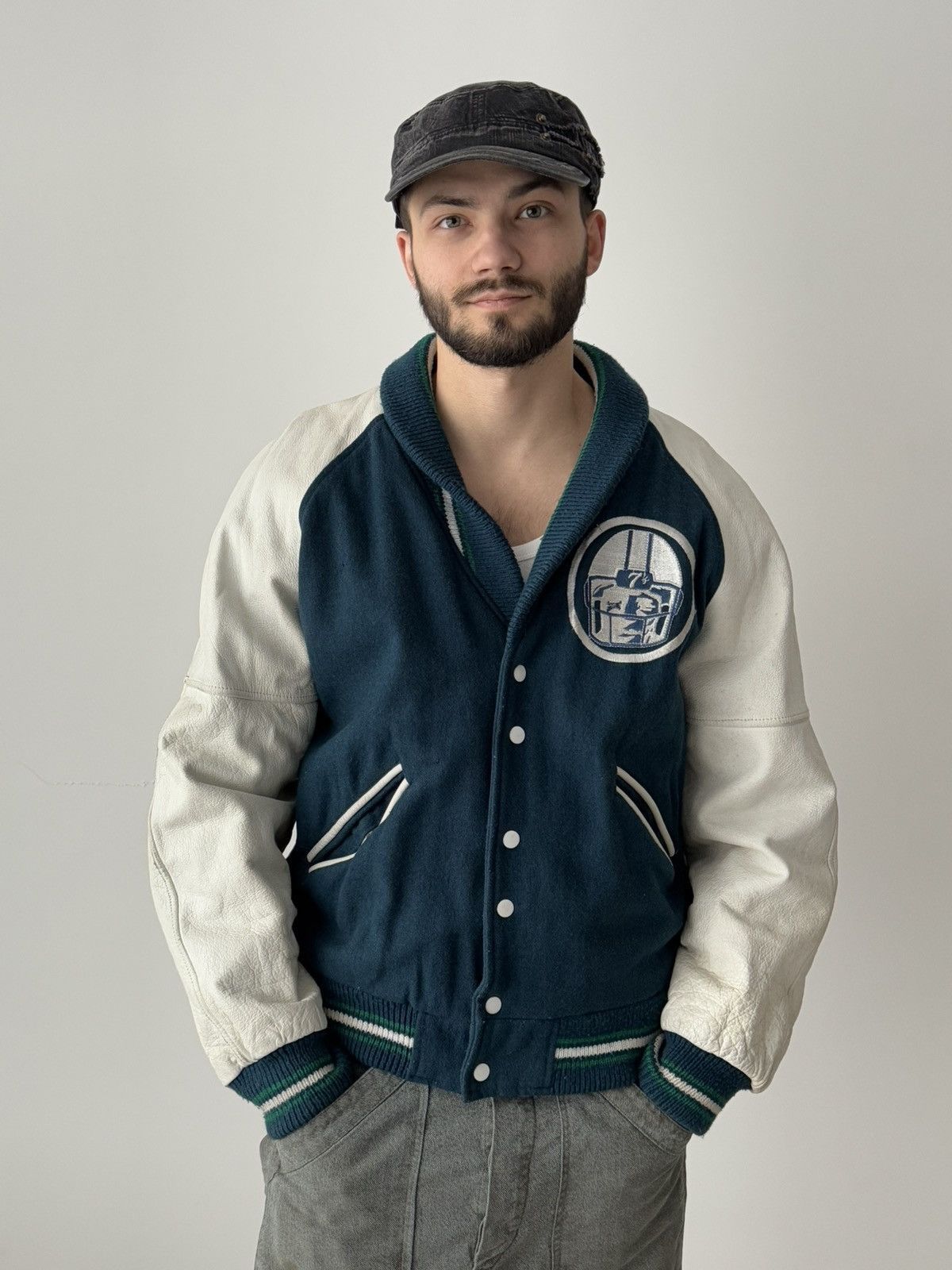 NFL × Vintage Vintage 80s NFL Texas Varsity Bomber Jacket Size US M / EU 48-50 / 2 - 2 Thumbnail