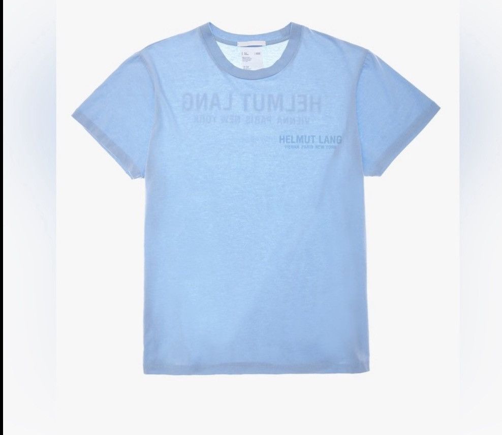Helmut Lang NEW! HELMUND LANG STANDARD MONOGRAM TEE Sz S in PALE blue Size US S / EU 44-46 / 1 - 1 Thumbnail