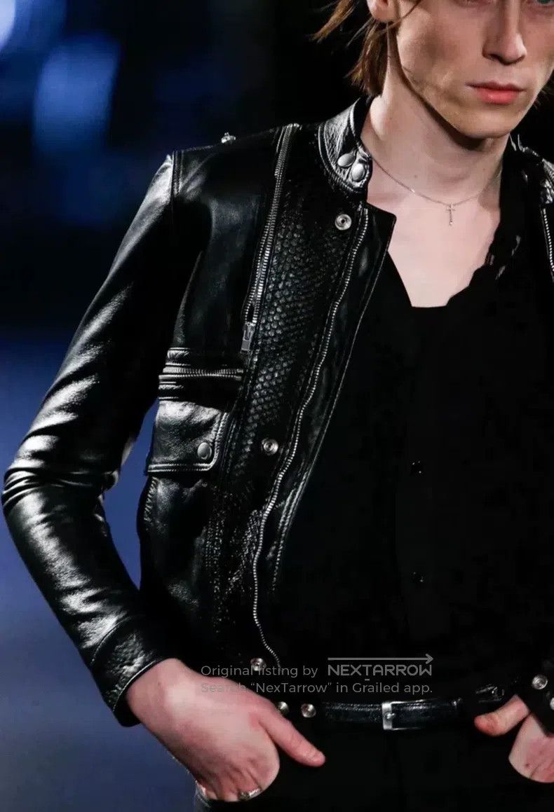 Saint Laurent Paris Saint Laurent Paris Snake Leather Jacket Leather Jacket Mo Size US M / EU 48-50 / 2 - 3 Thumbnail
