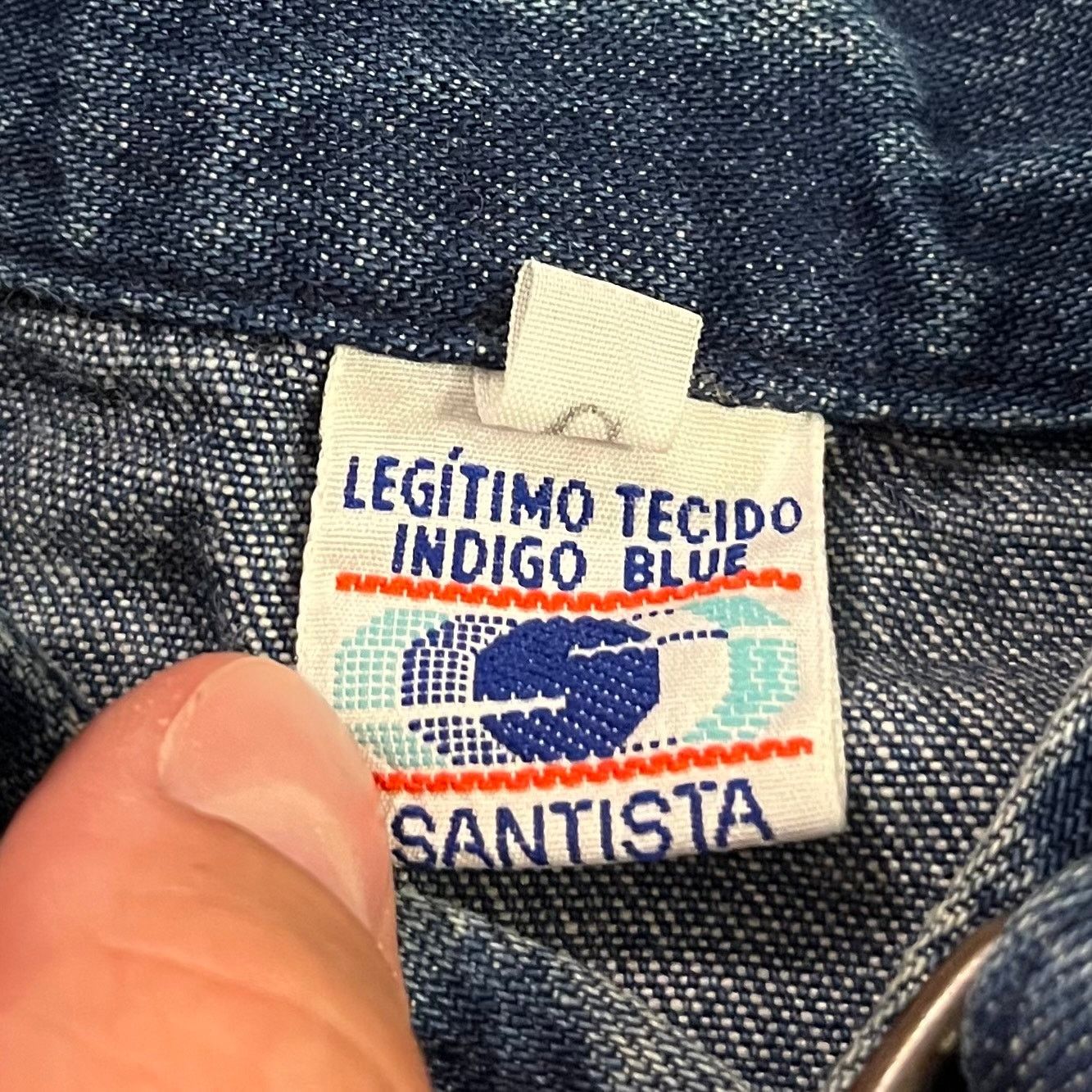Other Vintage Santista Wegas Indigo Quilted Panel Denim Jacket Size M / US 6-8 / IT 42-44 - 3 Thumbnail