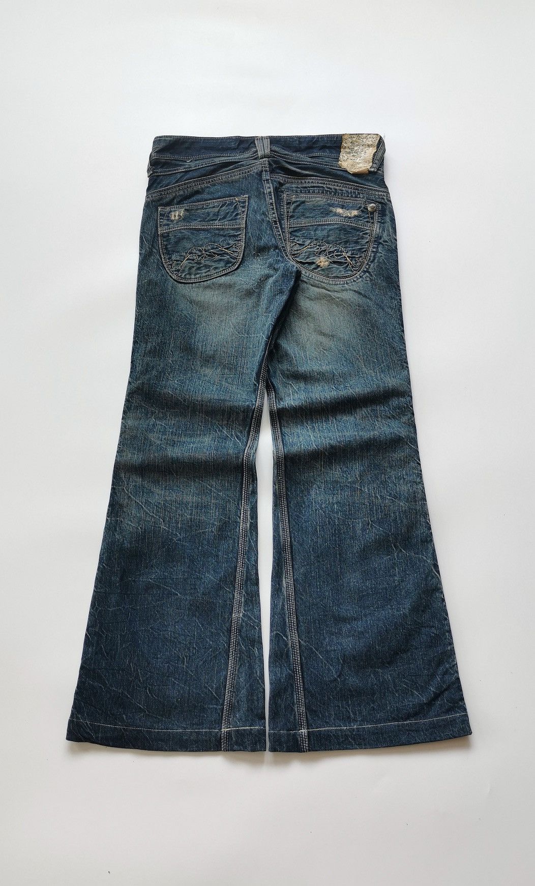 Edwin Brappers Lady Vintage Selvedge Bootcut Distressed Jeans Size 31" - 6 Thumbnail
