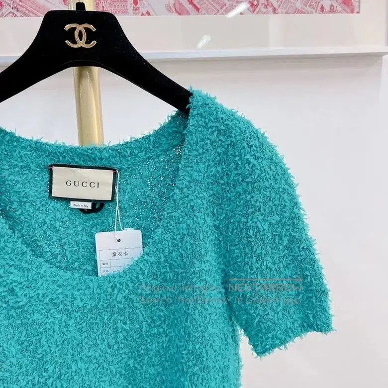 Gucci Gucci Blue Woolen Top XS. Size XS / US 0-2 / IT 36-38 - 6 Thumbnail