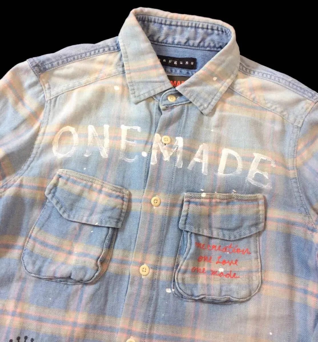 roarguns Blue Plaid Graphic Button-Up Shirt Size S. Size US S / EU 44-46 / 1 - 3 Thumbnail