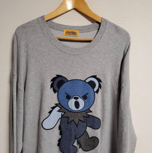 Hysteric Glamour Hysteric Glamour Bear Patch Logo Long Sleeve Sweatshirt Tee Size US L / EU 52-54 / 3 - 2 Thumbnail