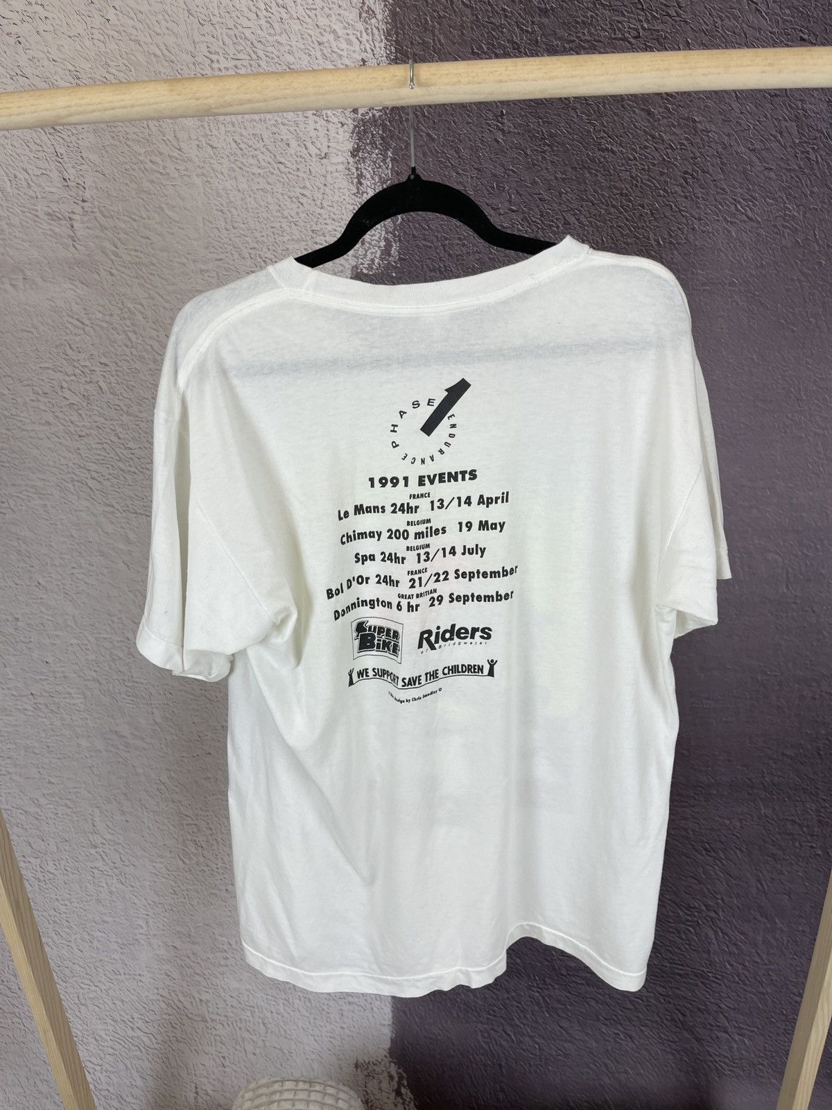 Vintage Super Bike vintage 1991 Phase one endurance SPA tee shirt Size US L / EU 52-54 / 3 - 2 Thumbnail
