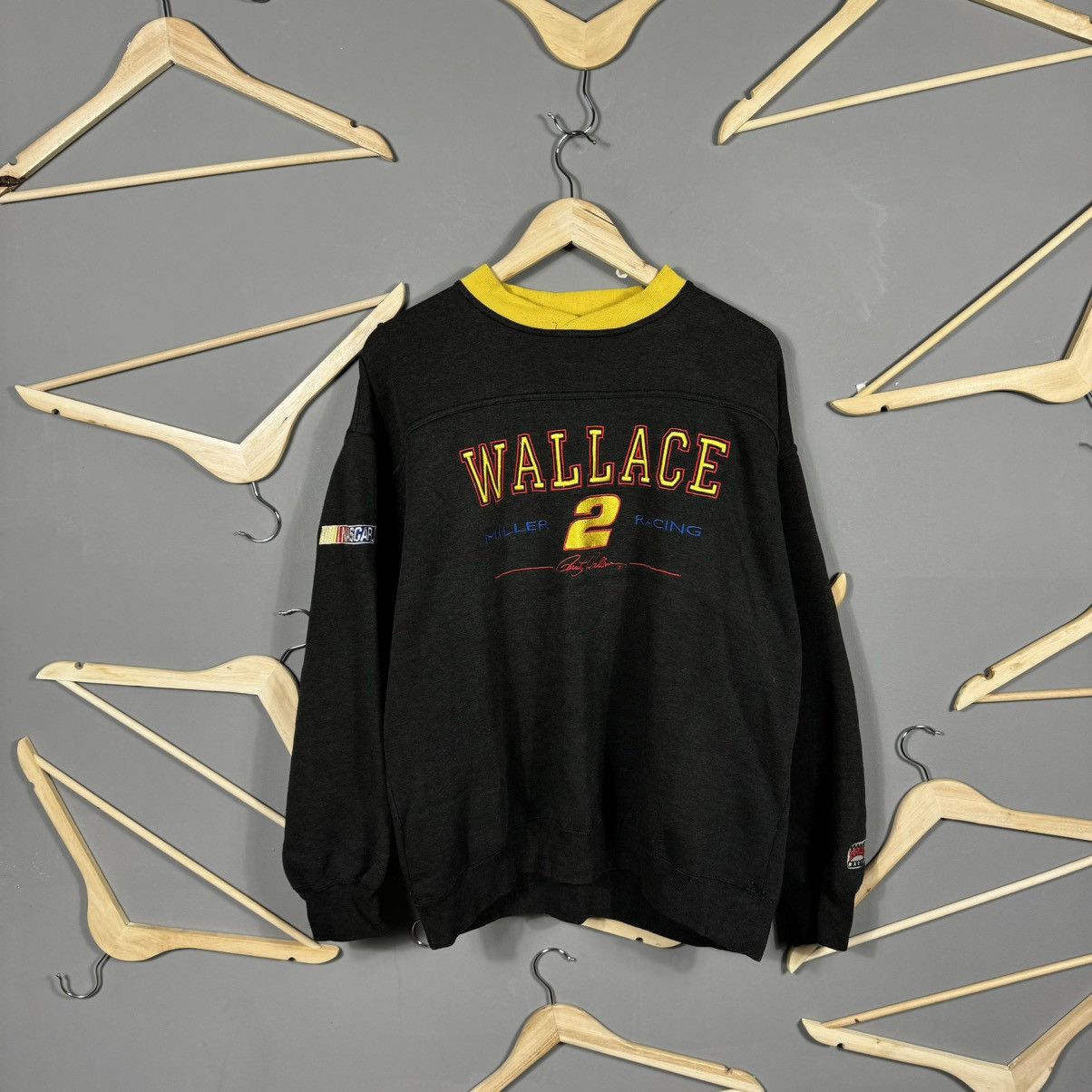 Nutmeg Vintage Nutmeg Racing NASCAR 2 Wallace Miller Sweatshirt Size US L / EU 52-54 / 3 - 1 Thumbnail