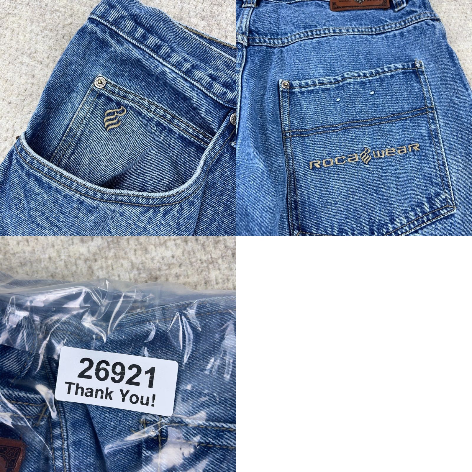 Rocawear VINTAGE Rocawear Jeans Men 38x34 Baggy Loose Fit Faded Med Wash Blue Denim 5-Pocket Grunge Hip Hop Size US 38 / EU 54 - 10 Thumbnail