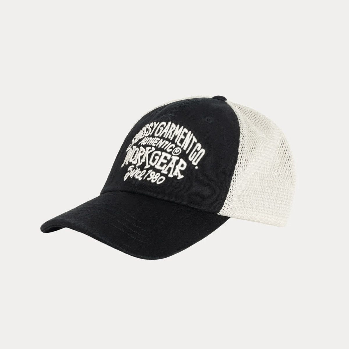 Stussy Stussy Low Pro Workgear Strapback Black Trucker Mesh Hat Size ONE SIZE - 2 Thumbnail