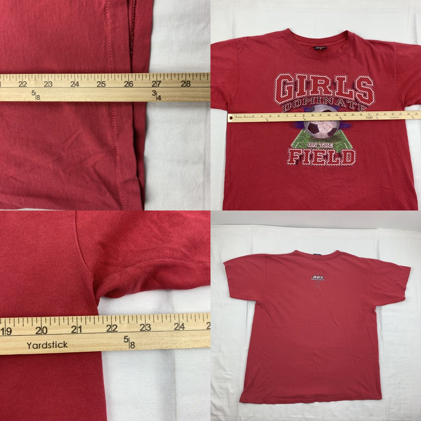 Bally VINTAGE Big Ball Sports T Shirt Womens Large Red Dominate On The Field Soccer Shirt Adult L Women Red 90s Sports Soccer Size L / US 10 / IT 46 - 8 Thumbnail