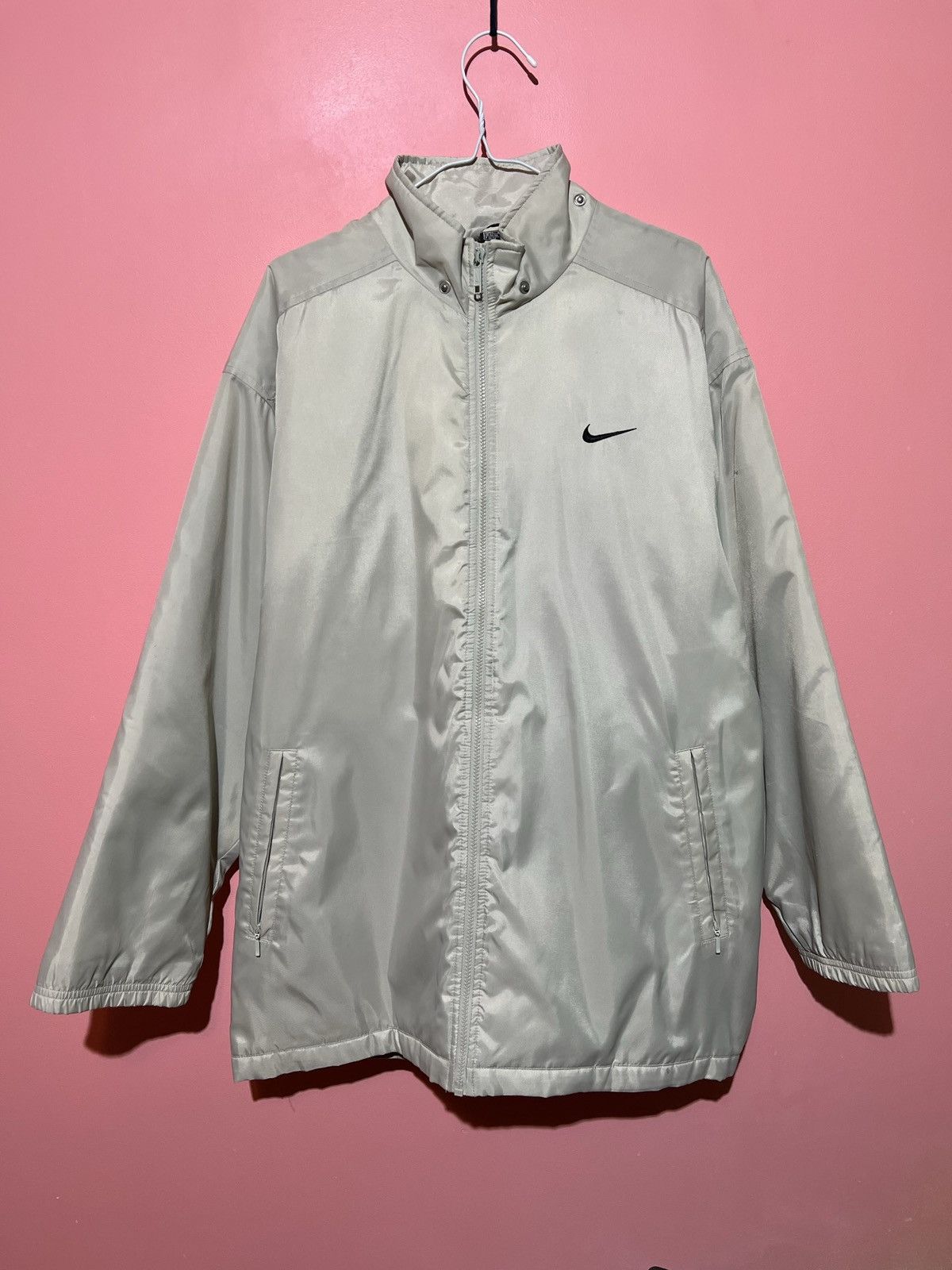Nike Nike vintage rare jacket coat logo swoosh y2k beige Size US L / EU 52-54 / 3 - 20 Thumbnail