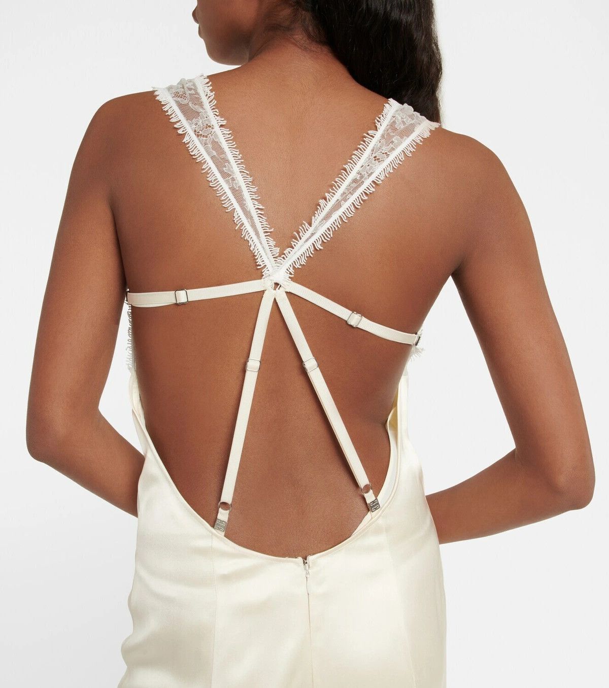 Givenchy o1y0925 Midi Dress in Ivory Size S / US 4 / IT 40 - 3 Thumbnail