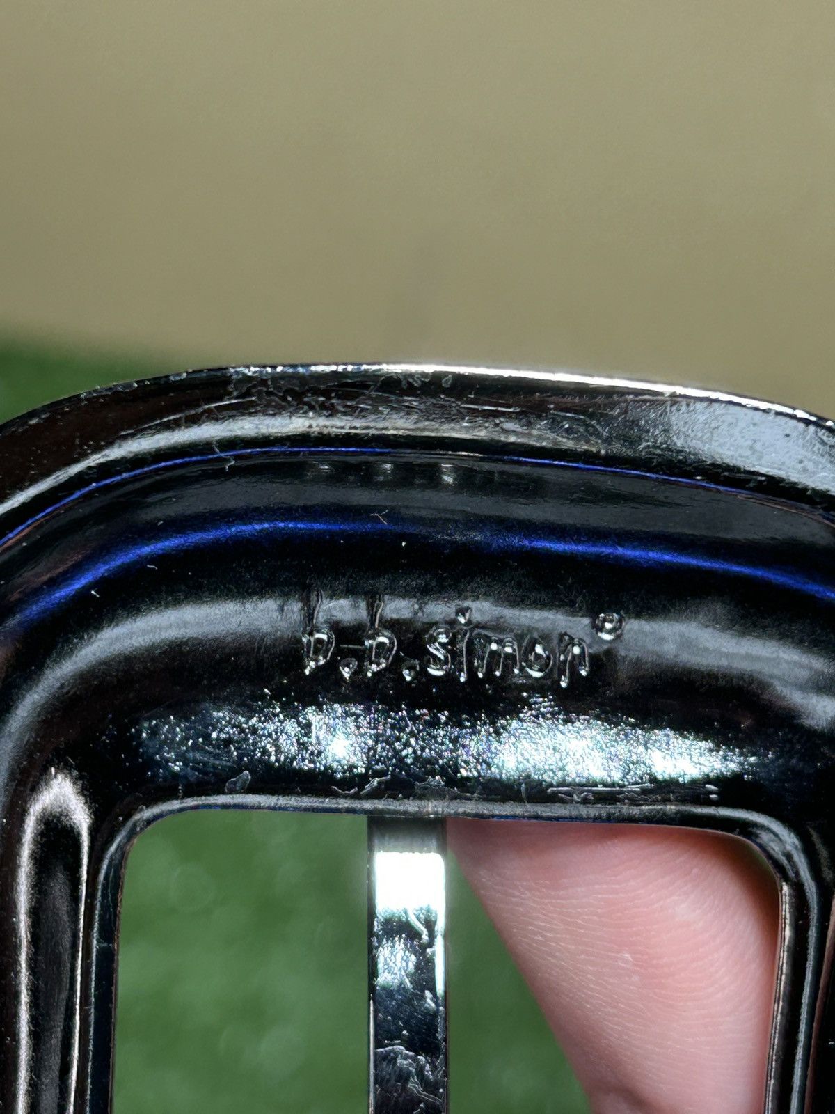 B.B. Simon BB Simón belt blue Size 32 - 4 Thumbnail