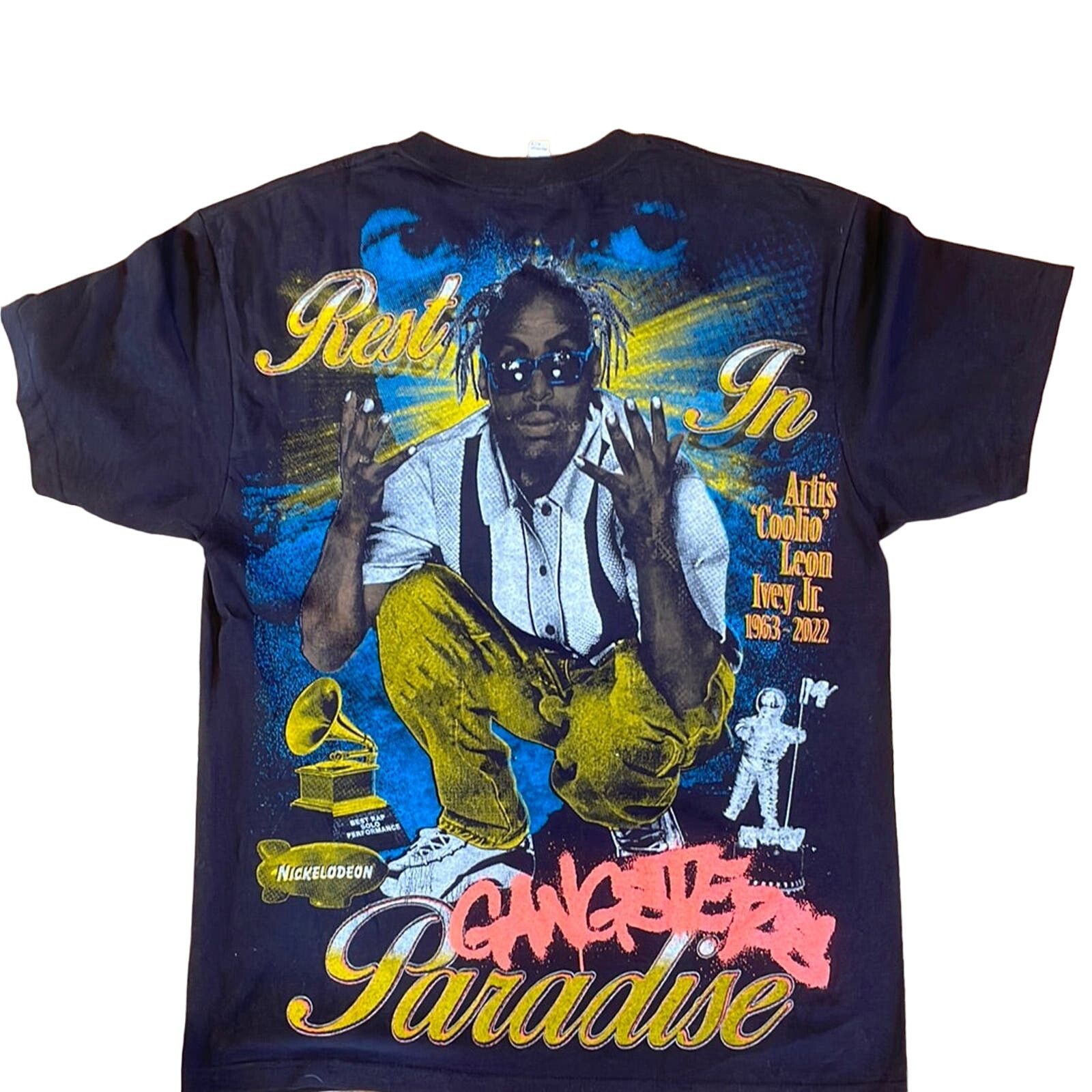 Rap Tees Big Hit Coolio Gangsters Paradise Rap Tee L Size US L / EU 52-54 / 3 - 4 Thumbnail