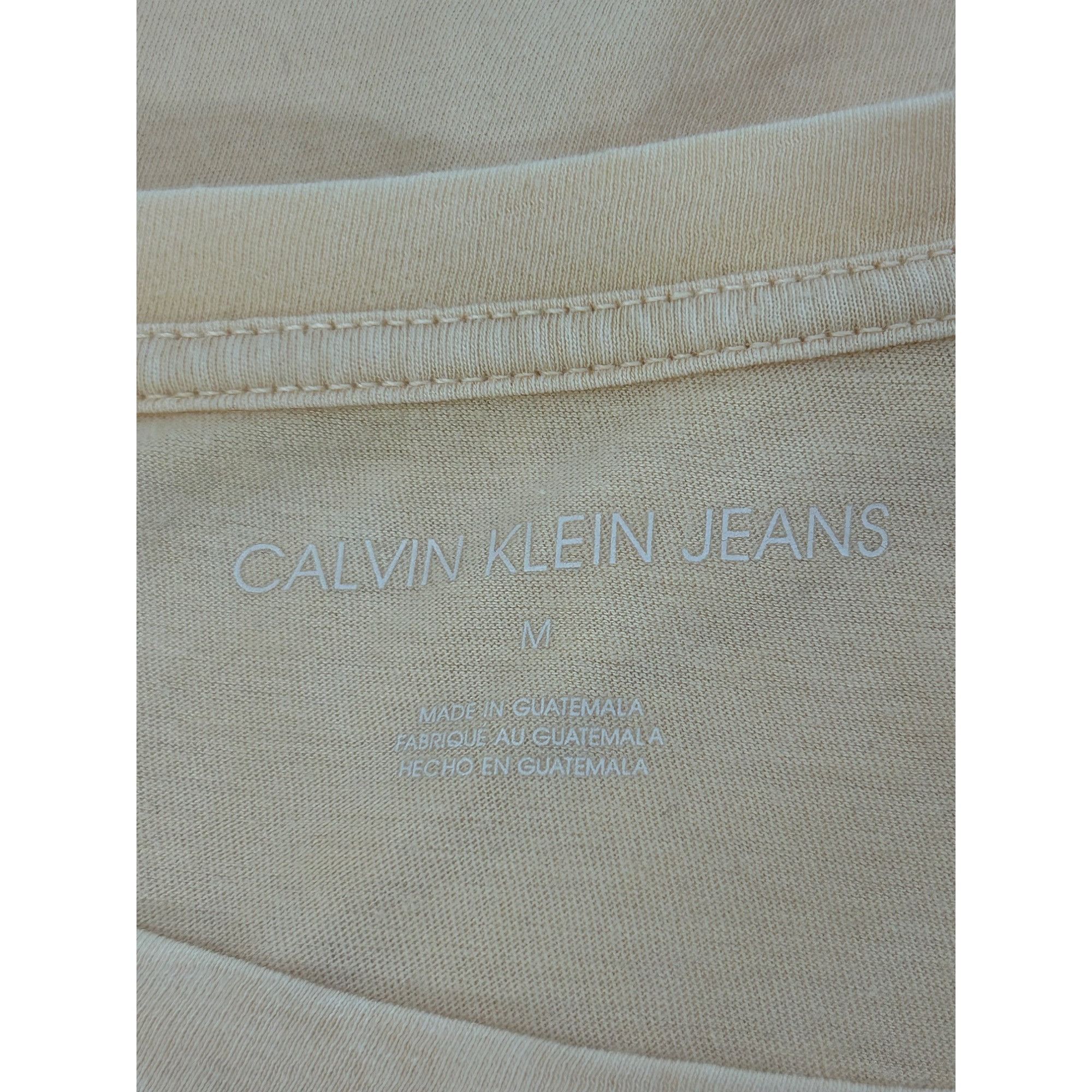 Calvin Klein Calvin Klein Jeans Women’s Top T-Shirt M Peach Short Sleeve Size M / US 6-8 / IT 42-44 - 7 Thumbnail