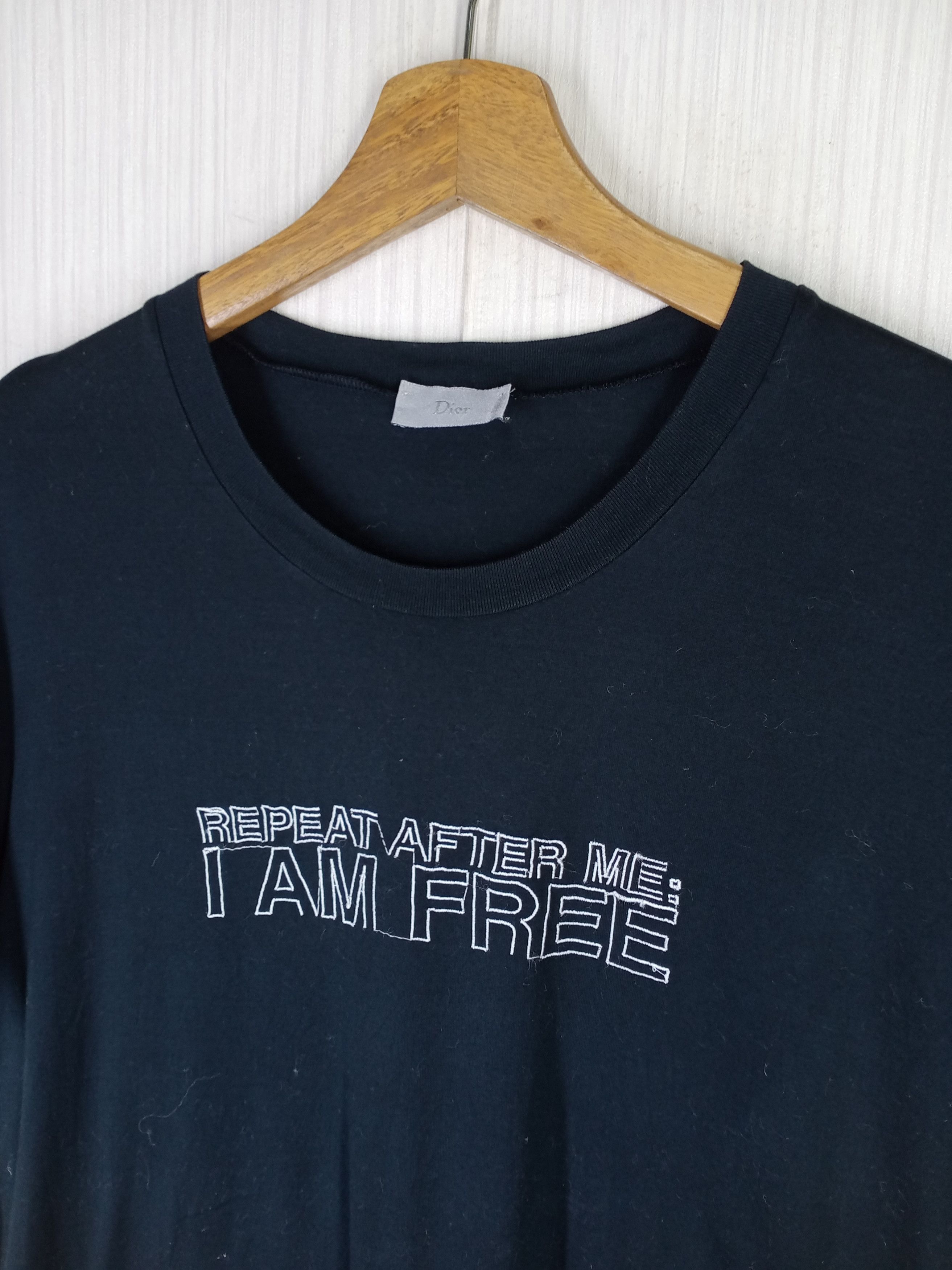 Dior × Hedi Slimane Dior Homme Hedi Slimane "I AM FREE" T-shirt Size US M / EU 48-50 / 2 - 4 Thumbnail