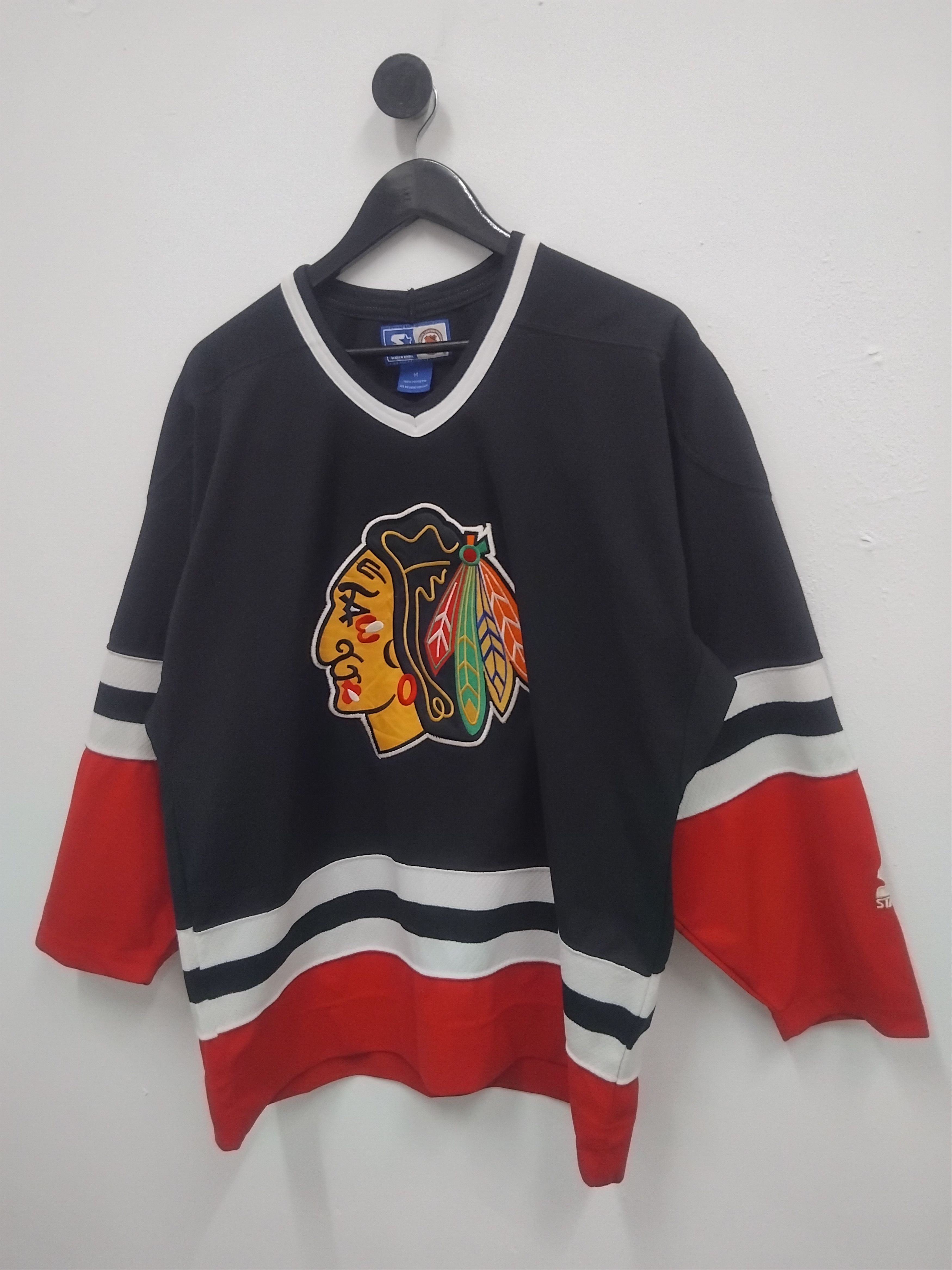 Blackhawk! Vintage BLACKHAWKS nhl starter Jersey Size US M / EU 48-50 / 2 - 11 Thumbnail
