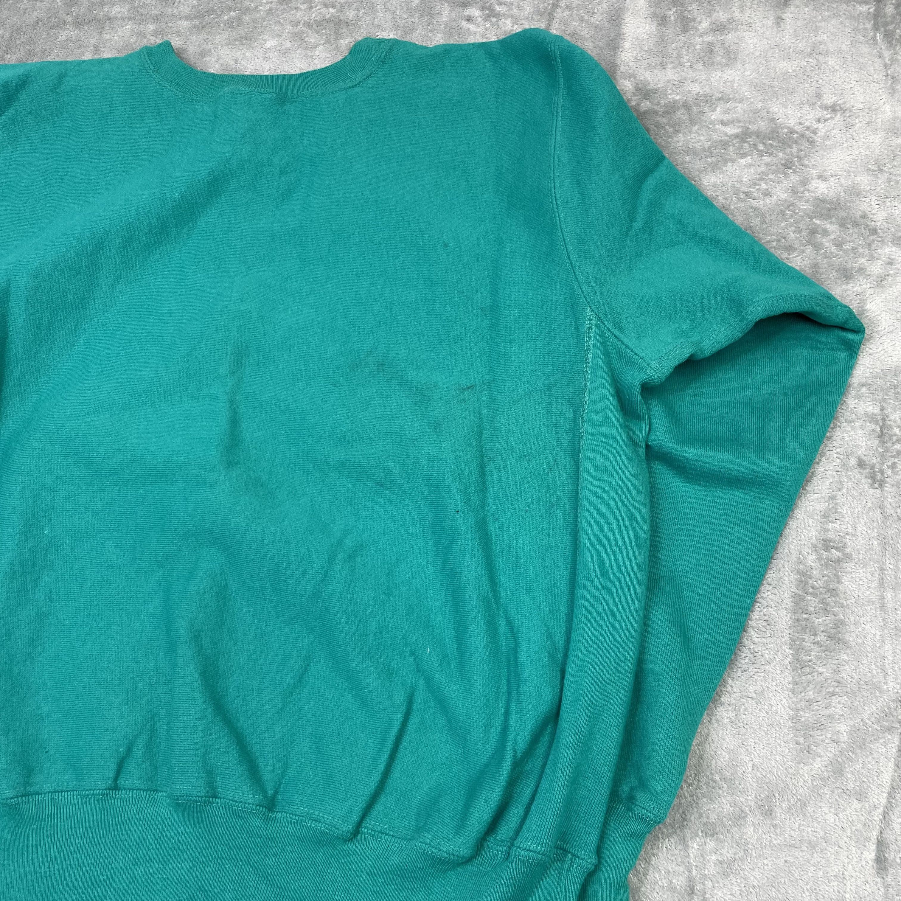 Champion × Vintage Vintage 90s Champion Spellout Reverse Weave Sweatshirt teal Size US L / EU 52-54 / 3 - 6 Thumbnail