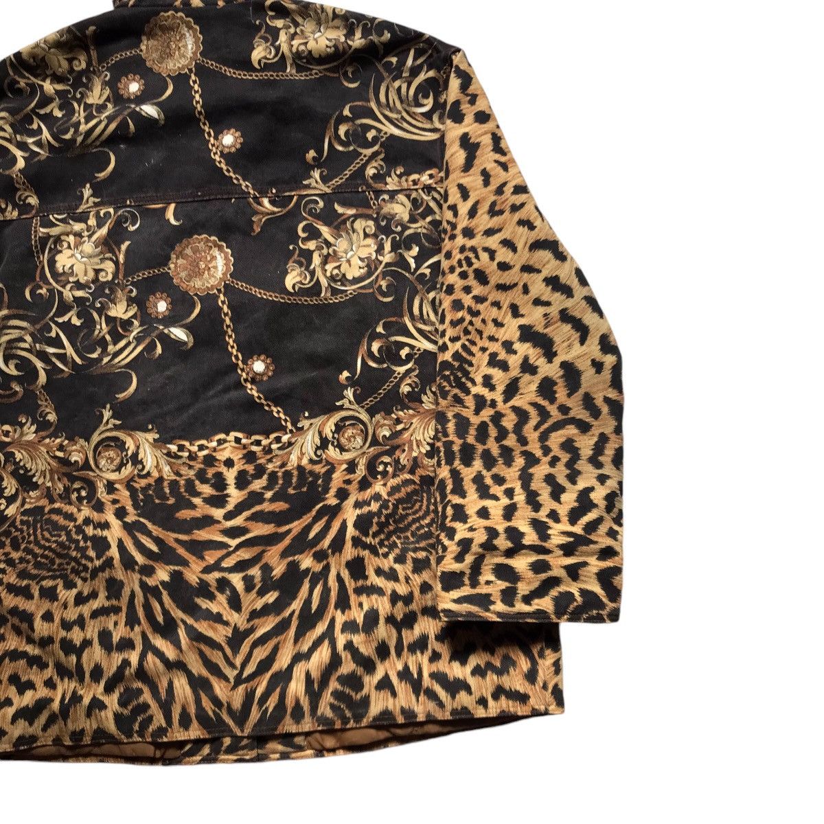 Infinite Archives RARE VINTAGE ROBERTO CAVALLI SILK GOLD OVERPRINT JACKET Size US L / EU 52-54 / 3 - 10 Thumbnail