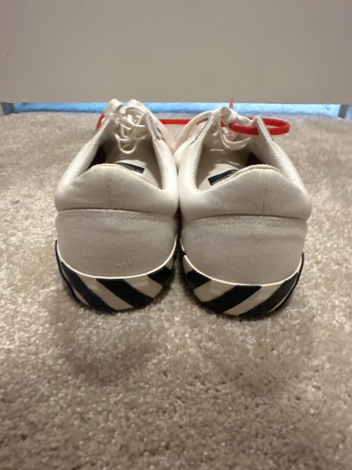 Off-White OFF-WHITE Vulc Low White (Updated Stripes) 2018 Size US 12 / EU 45 - 4 Thumbnail