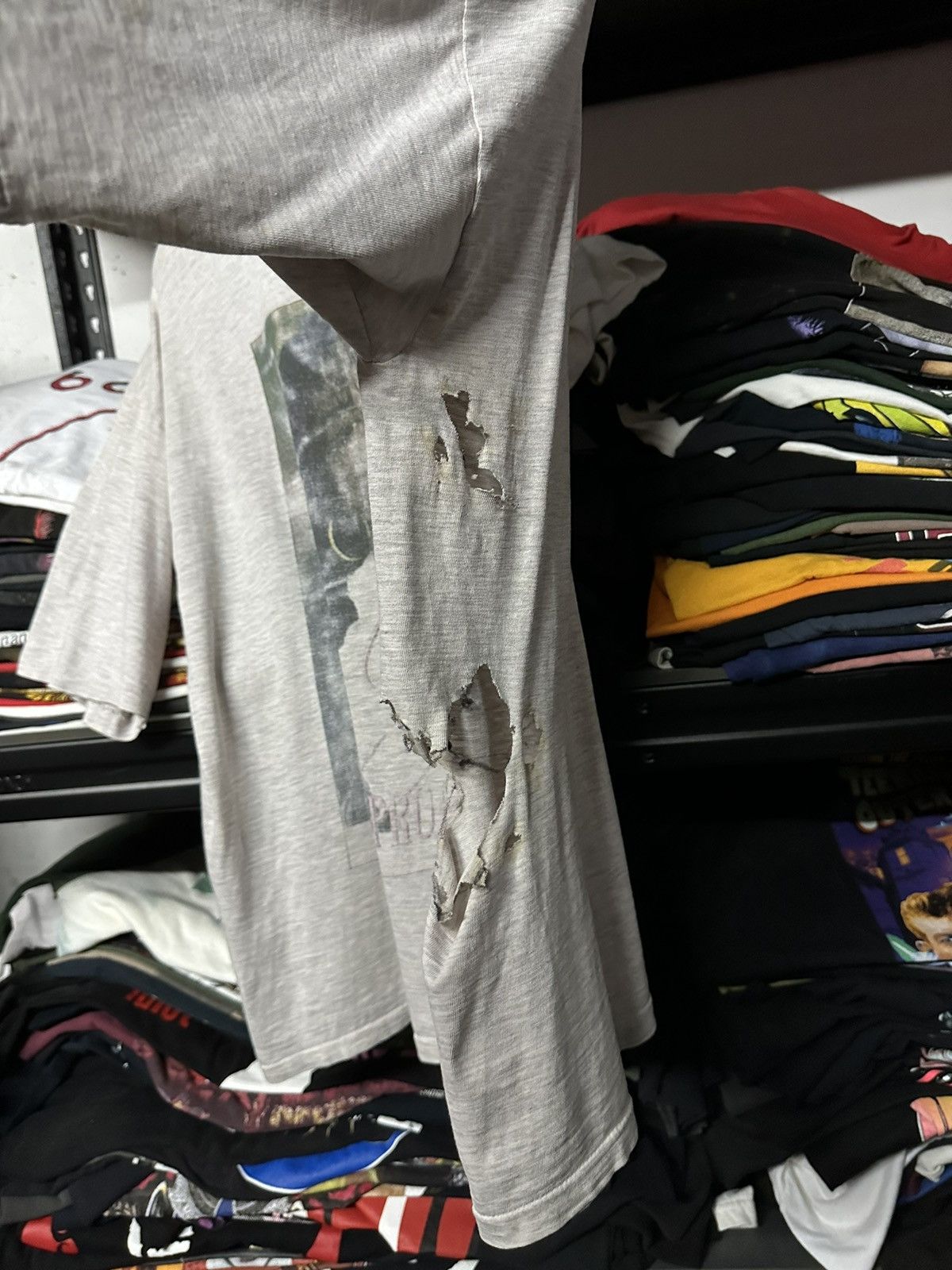 Band Tees Thrashed Vintage 90s Salena Boxy Distressed Rap Tee Size US L / EU 52-54 / 3 - 9 Thumbnail