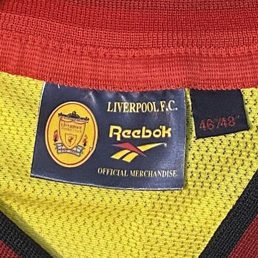 Reebok Vintage 1997 Reebok Liverpool Away Jersey Yellow Size 46/48 Size US M / EU 48-50 / 2 - 4 Thumbnail