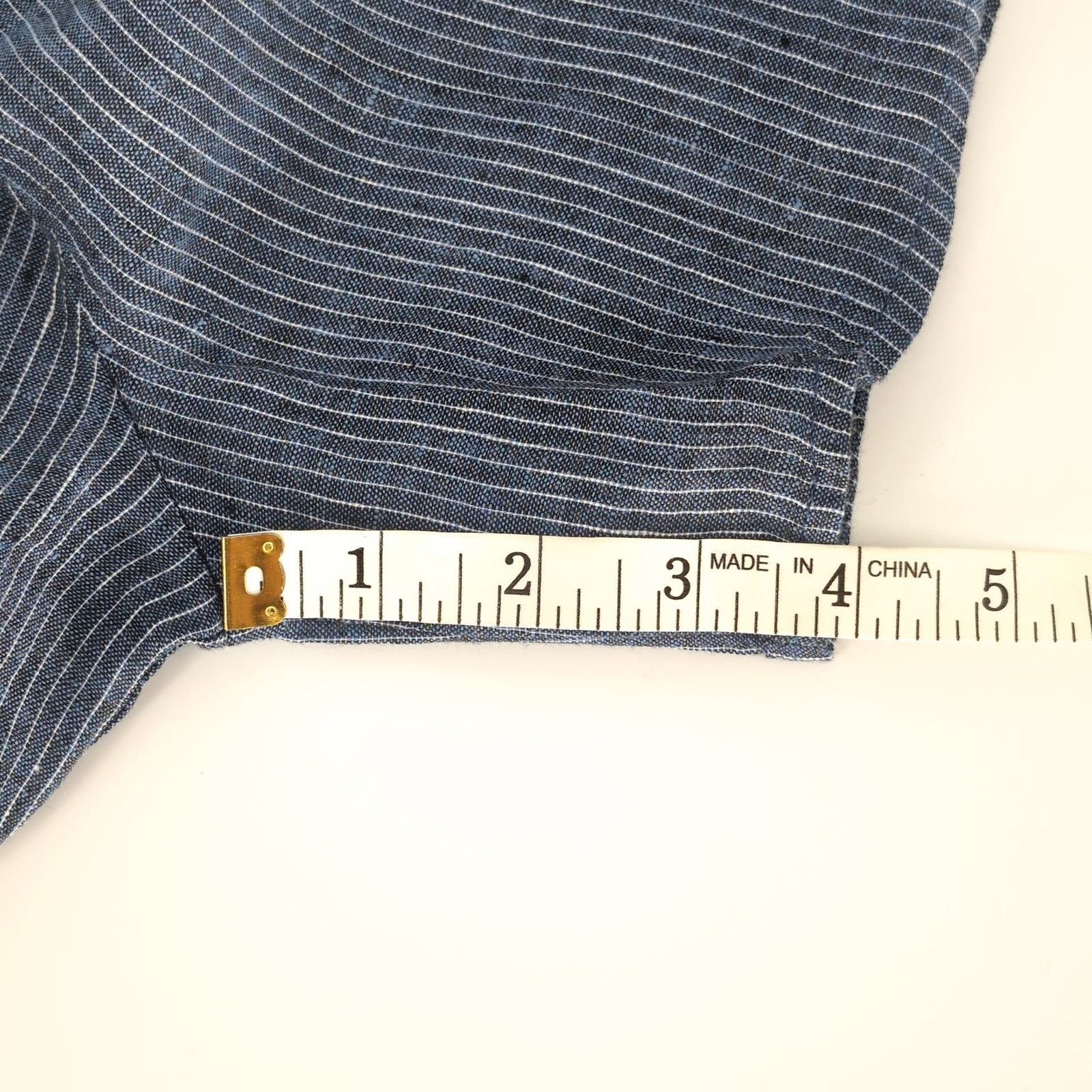 Krisa NWT Revolve Krisa Blue Chambray Crewcut Linen Shorts -Size S Size 28" / US 6 / IT 42 - 9 Thumbnail