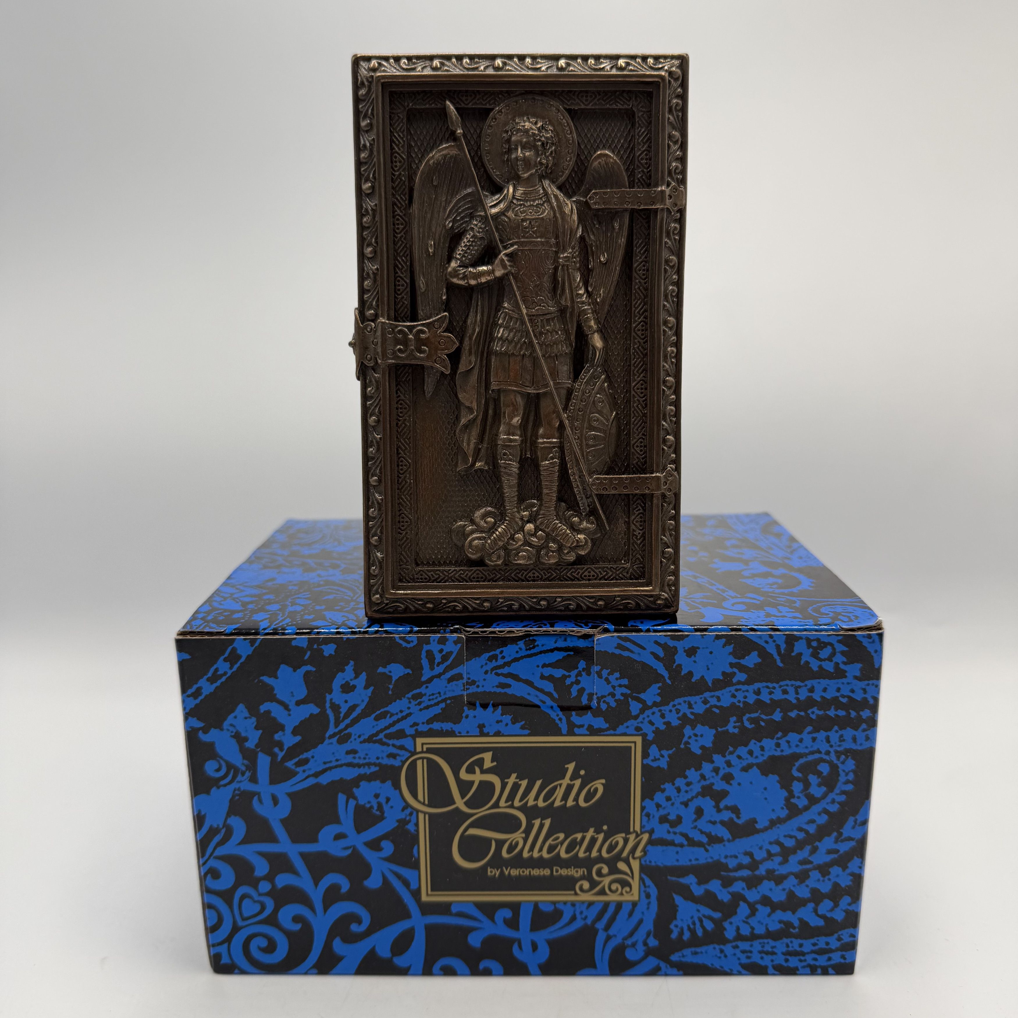 Other Archangel Michael Trinket Box Bronze Finish Jewelry Box Size ONE SIZE - 4 Thumbnail