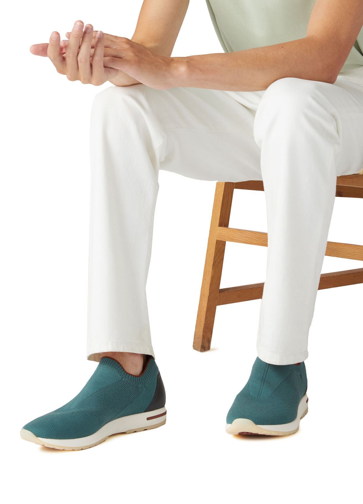 Loro Piana o1w1db10125 FAI1540 Lp Flexy Active Sneakers in Green Size US 12 / EU 45 - 2 Thumbnail