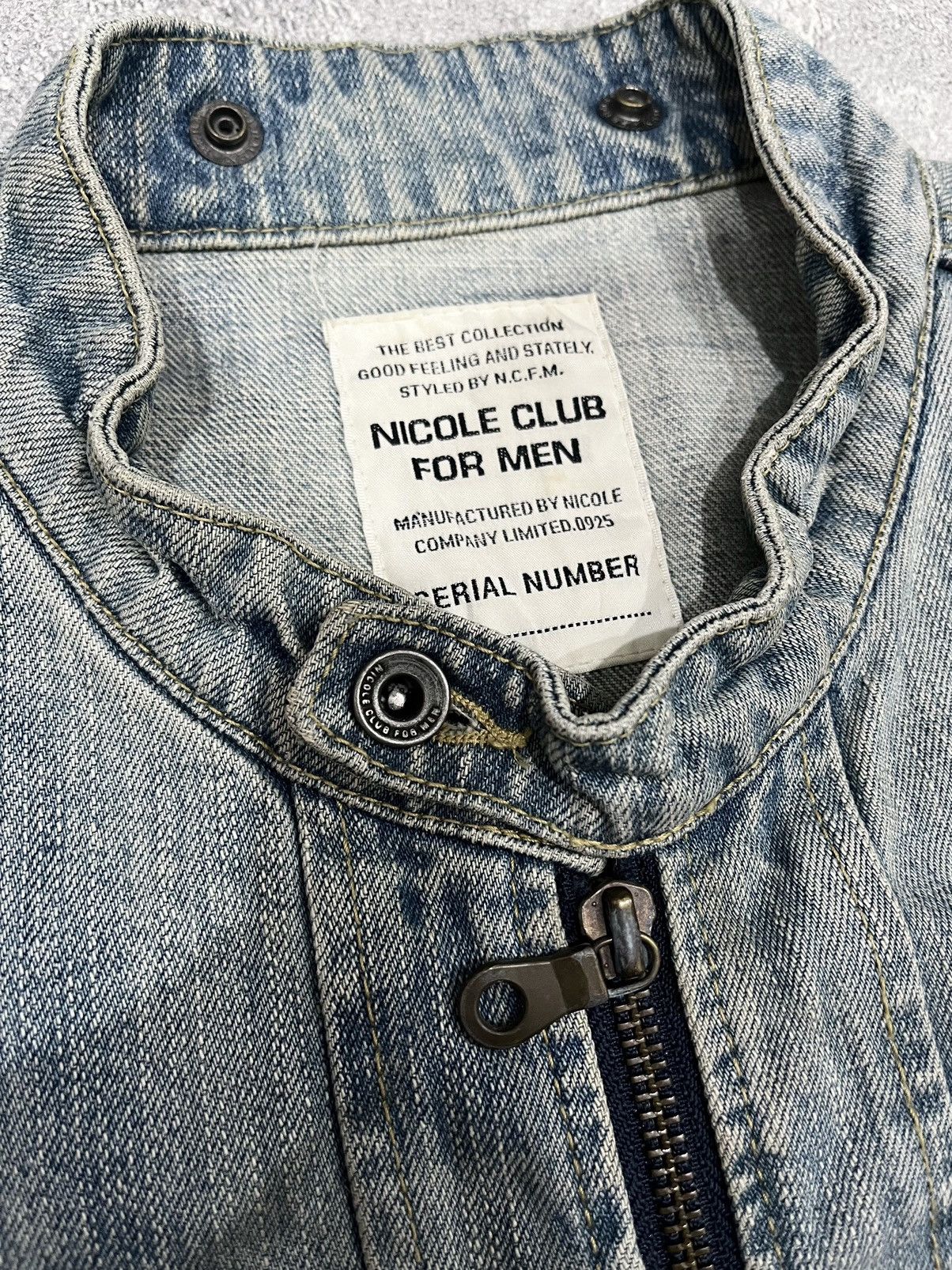 Nicole Club 2000s Nicole Club For Men Denim Biker Jacket Size US L / EU 52-54 / 3 - 9 Thumbnail