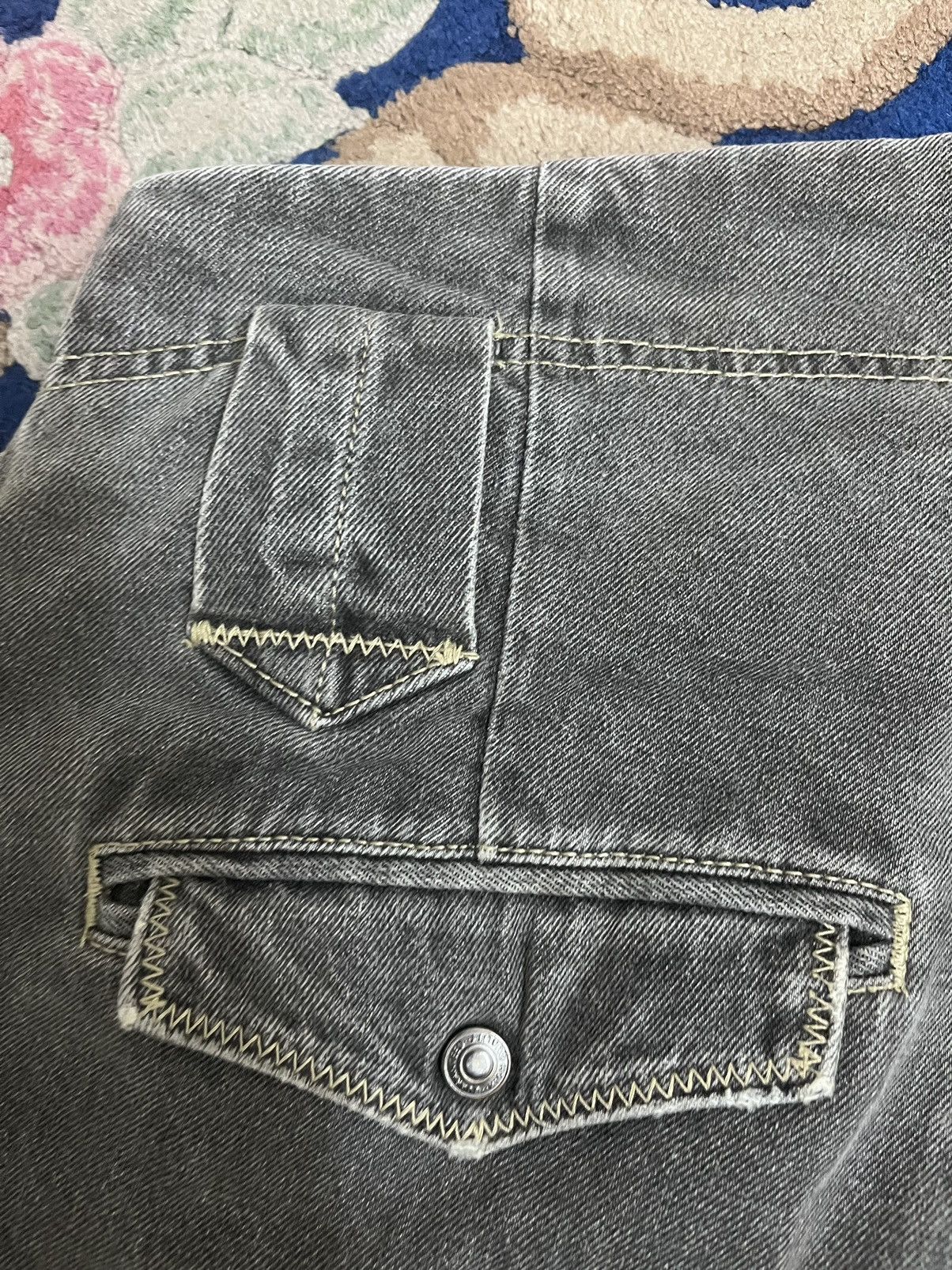 Japanese Brand Vintage Ginwash Grey Monster Workwear Baggy Carpenter Denim Size US 32 / EU 48 - 14 Thumbnail