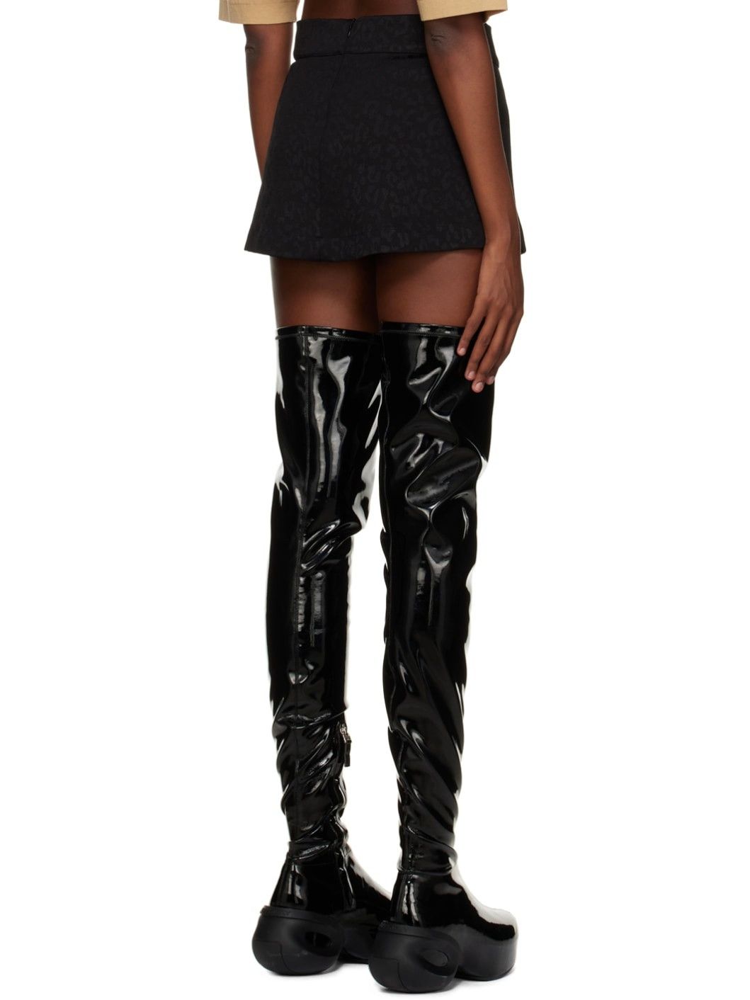 Palm Angels o1y1125 Mini Skirt in Black/White Size 26" / US 2 / IT 38 - 3 Thumbnail